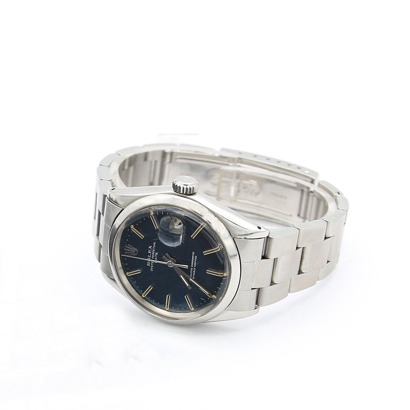 Rolex Oyster Perpetual Date 1500 (Unknown (random serial)) - Blue dial 34 mm Steel case (4/7)