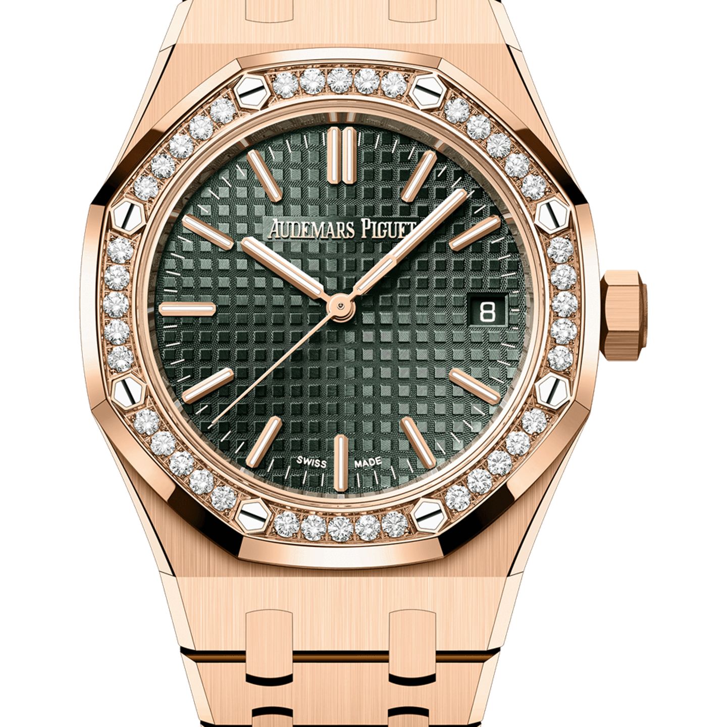 Audemars Piguet Royal Oak Selfwinding 15551OR.ZZ.1356OR.03 (2025) - Green dial 37 mm Rose Gold case (1/1)