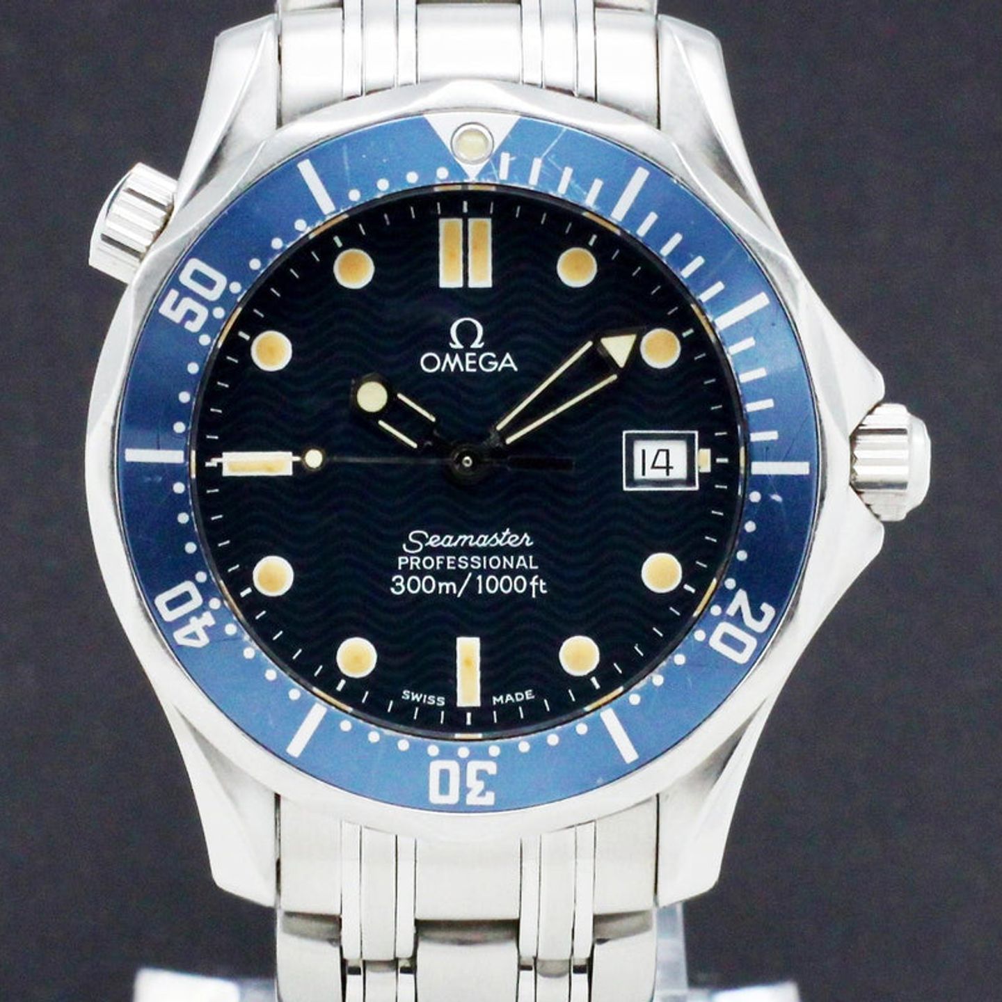 Omega Seamaster Diver 300 M 2561.80.00 (1995) - Blauw wijzerplaat 36mm Staal (1/7)