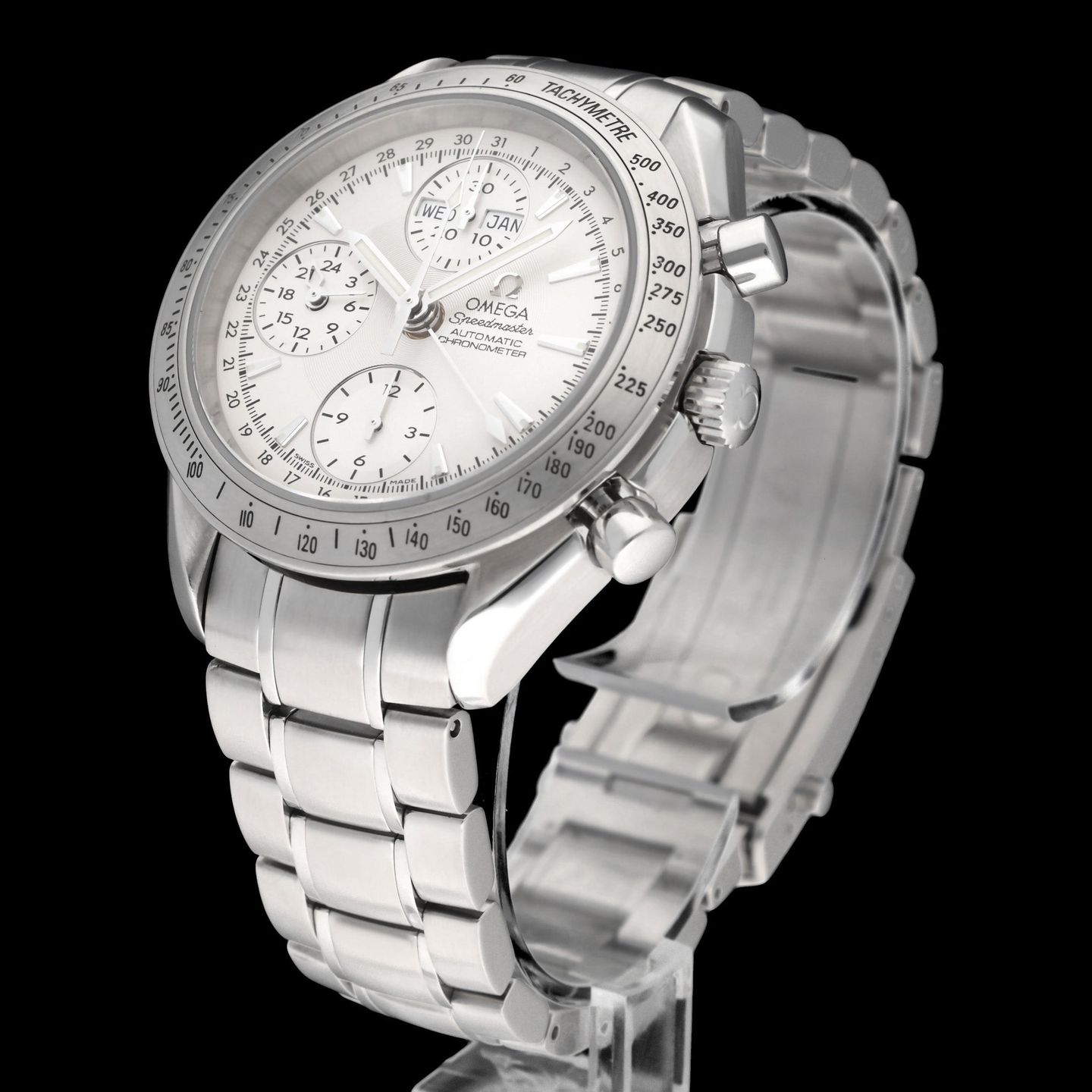 Omega Speedmaster Day Date 3221.30.00 (2013) - Zilver wijzerplaat 40mm Staal (5/8)