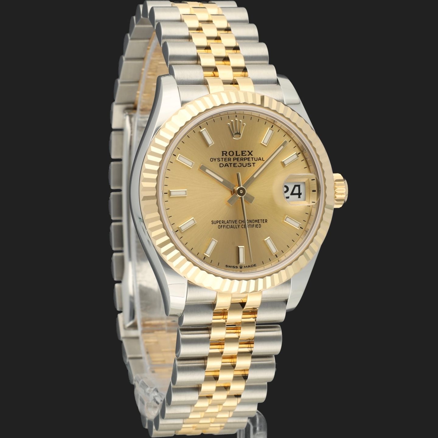 Rolex Datejust 31 278273 (2023) - Champagne dial 31 mm Gold/Steel case (4/6)