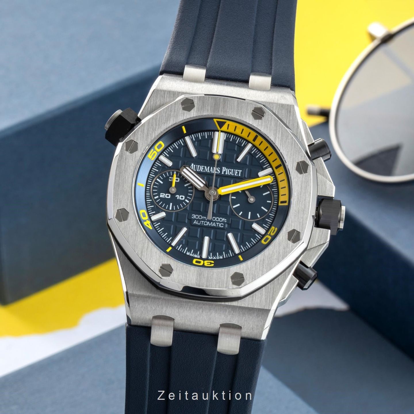 Audemars Piguet Royal Oak Offshore Diver Chronograph 26703ST.OO.A027CA.01 (Onbekend (willekeurig serienummer)) - Blauw wijzerplaat 42mm Staal (1/8)
