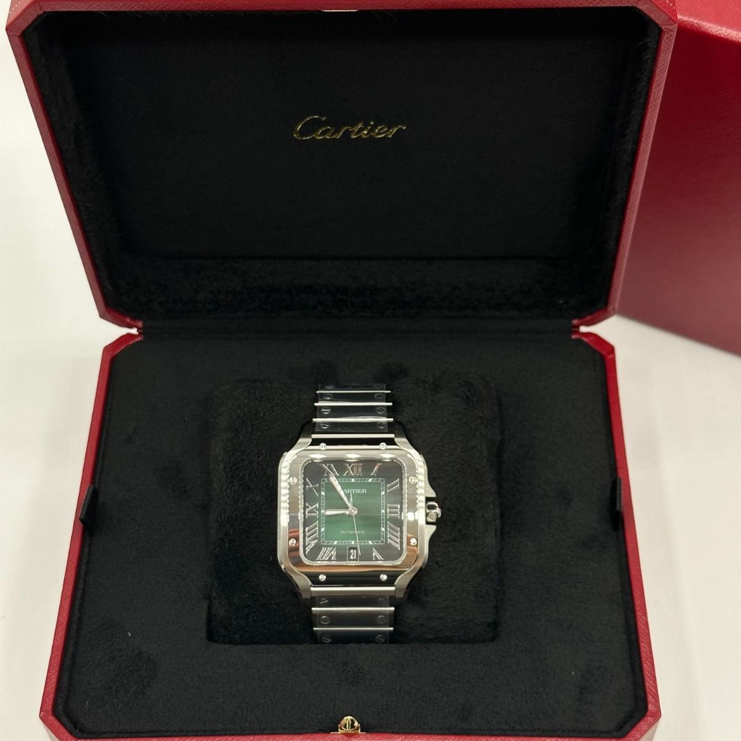 Cartier Santos WSSA0062 (2024) - Groen wijzerplaat 39mm Staal (4/8)