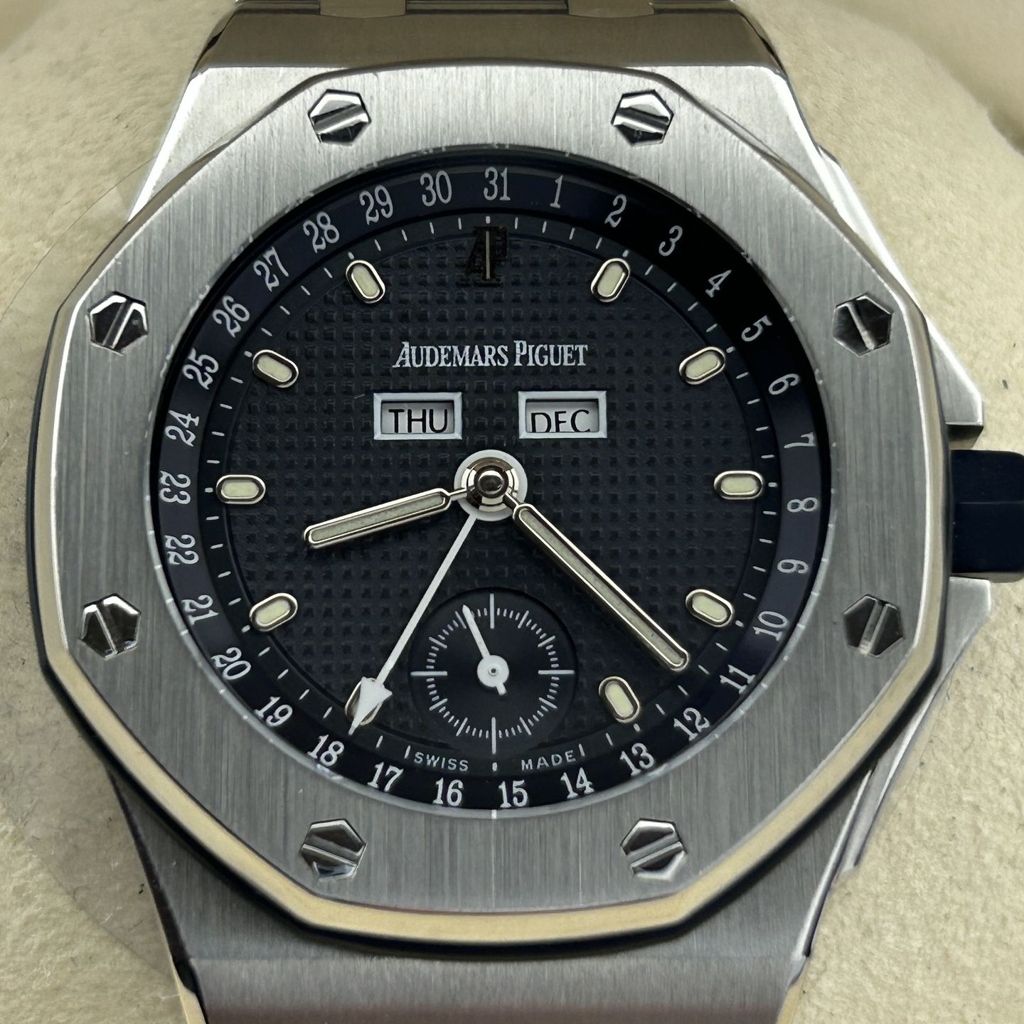 Audemars Piguet Royal Oak Offshore 25807ST.O.1010ST.01 (2003) - Zwart wijzerplaat 38mm Staal (1/8)