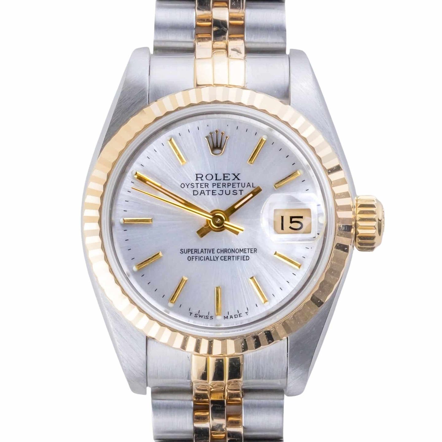 Rolex Lady-Datejust 69173 (1993) - Silver dial 26 mm Gold/Steel case (3/8)