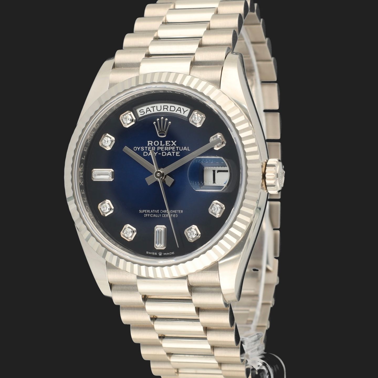Rolex Day-Date 36 128239 (2019) - Blue dial 36 mm White Gold case (1/8)