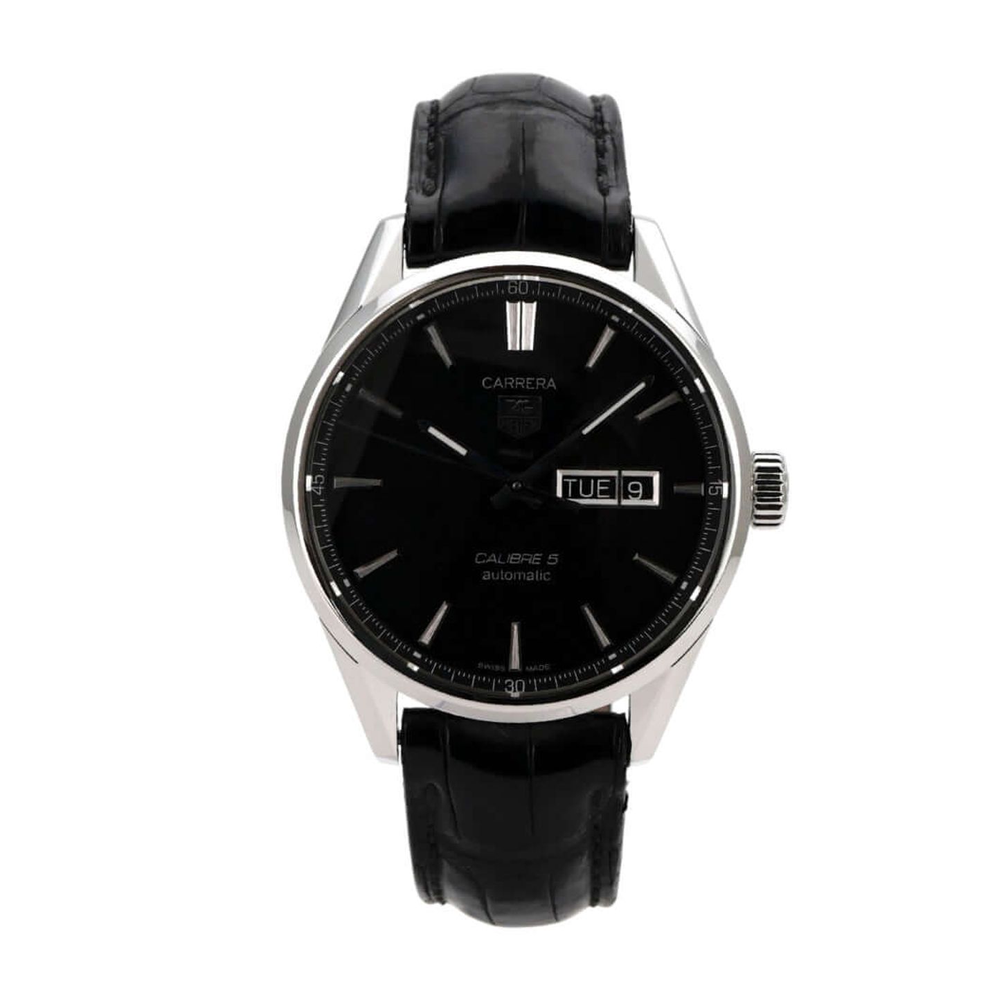 TAG Heuer Carrera Calibre 5 WAR201A.FC6266 (Onbekend (willekeurig serienummer)) - Zwart wijzerplaat 41mm Staal (2/8)