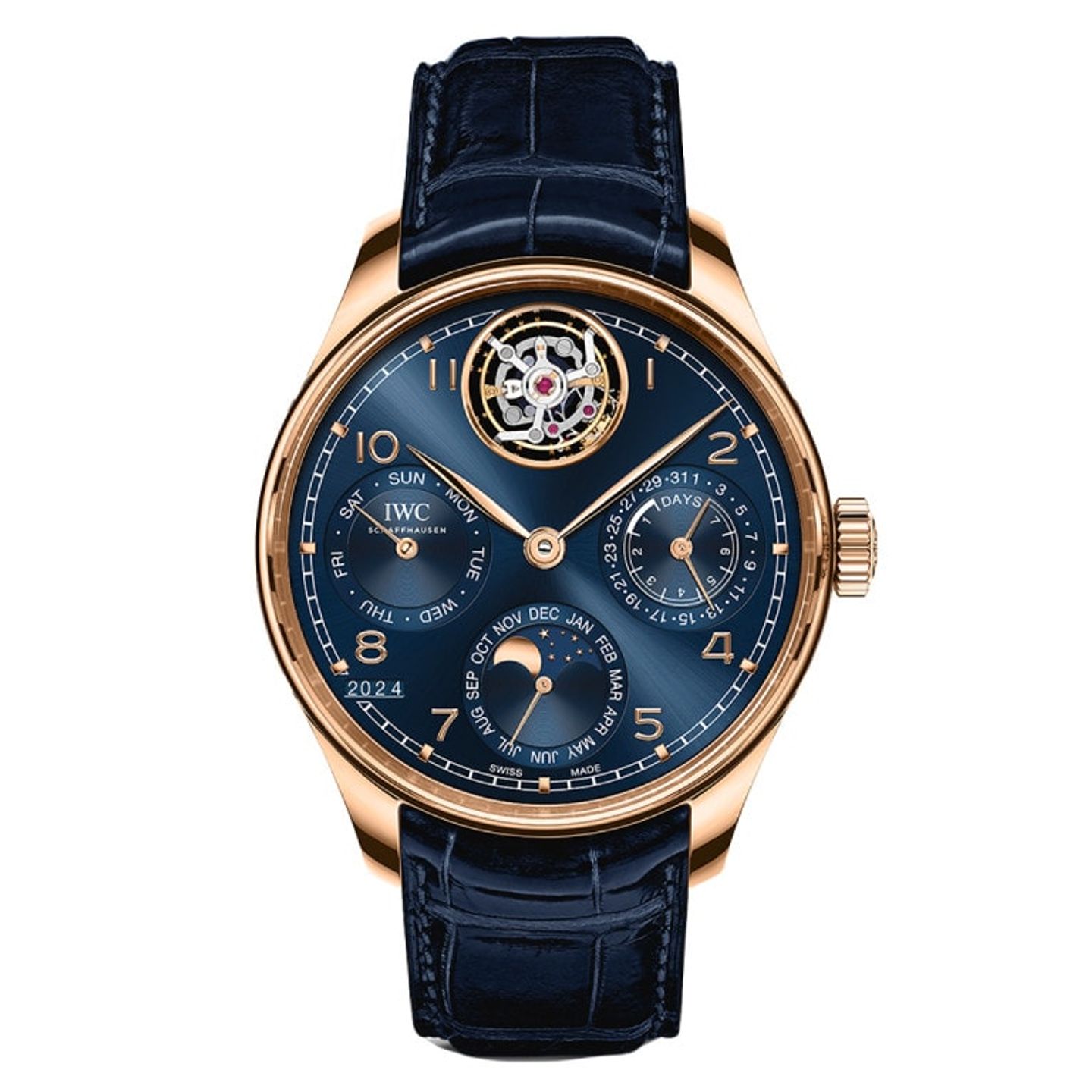 IWC Portuguese Perpetual Calendar IW504504 (2025) - Blue dial 45 mm Red Gold case (1/1)