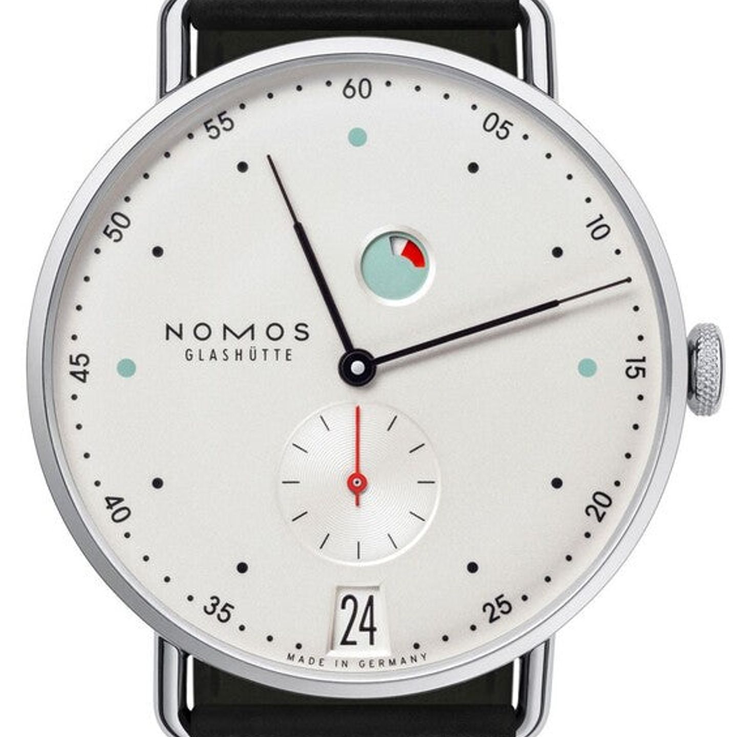 NOMOS Metro Datum Gangreserve 1101 (2026) - Zilver wijzerplaat 37mm Staal (1/1)