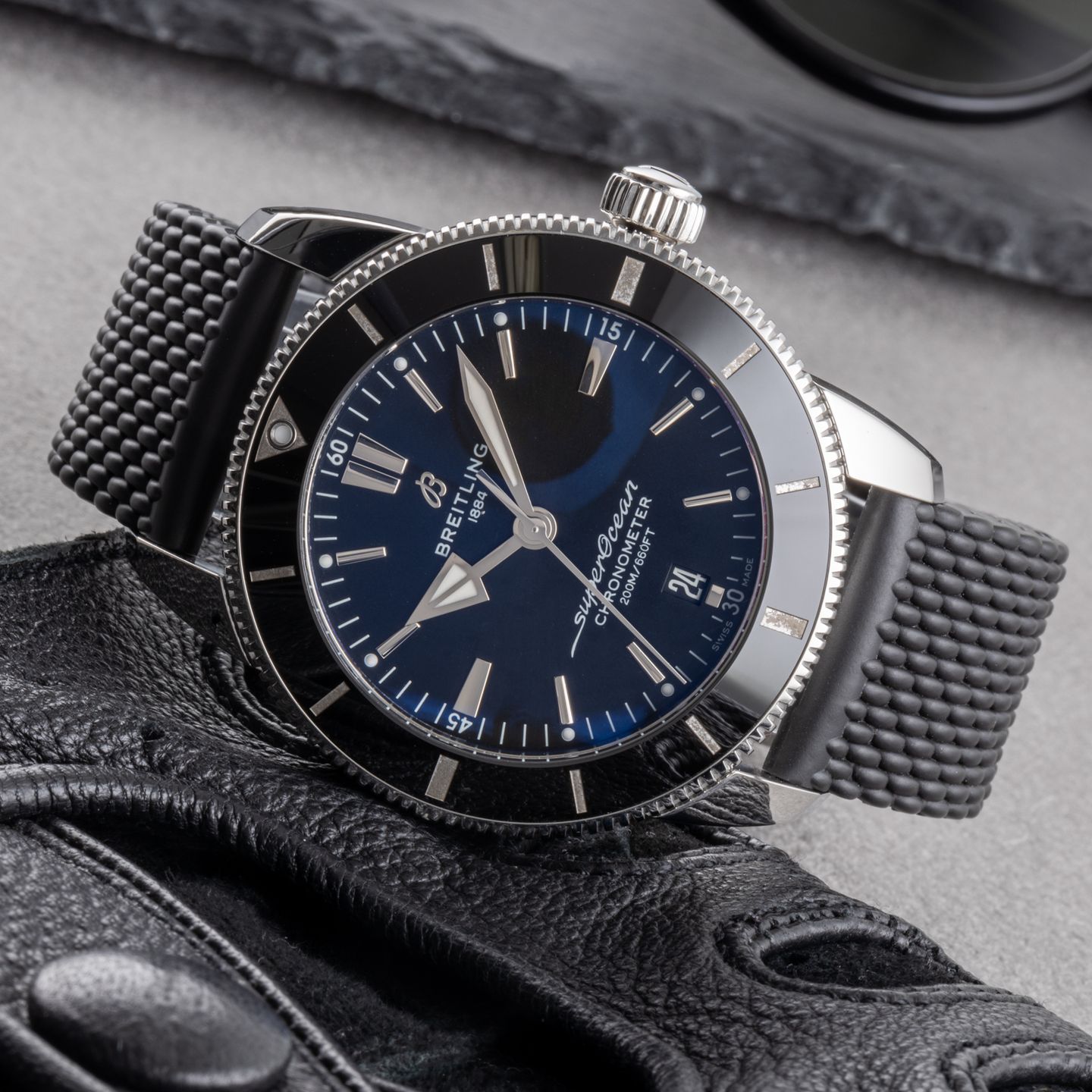 Breitling Superocean Heritage AB2030121B1S1 (Unknown (random serial)) - Black dial 44 mm Steel case (2/8)