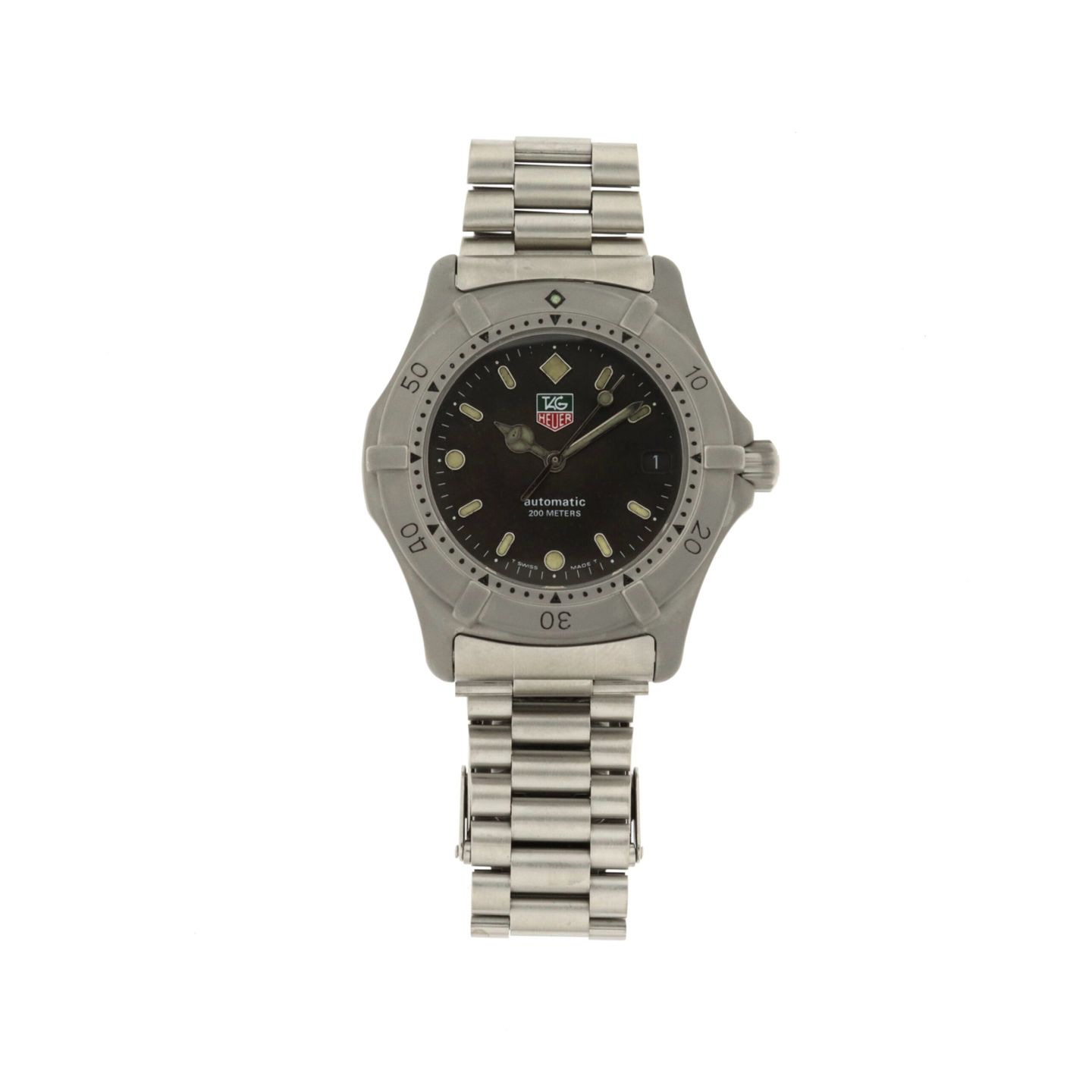 TAG Heuer 2000 669.206F (Onbekend (willekeurig serienummer)) - Zwart wijzerplaat Onbekend Staal (1/4)