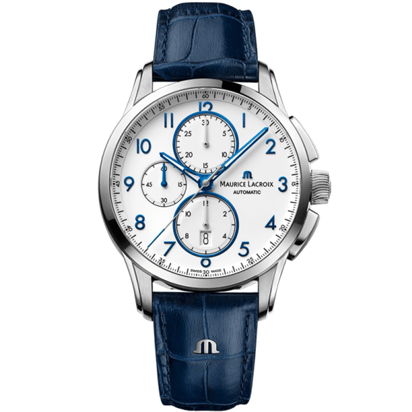 Maurice Lacroix Pontos Chronographe PT6388-SS001-120-4 (2024) - Wit wijzerplaat 43mm Staal (3/3)