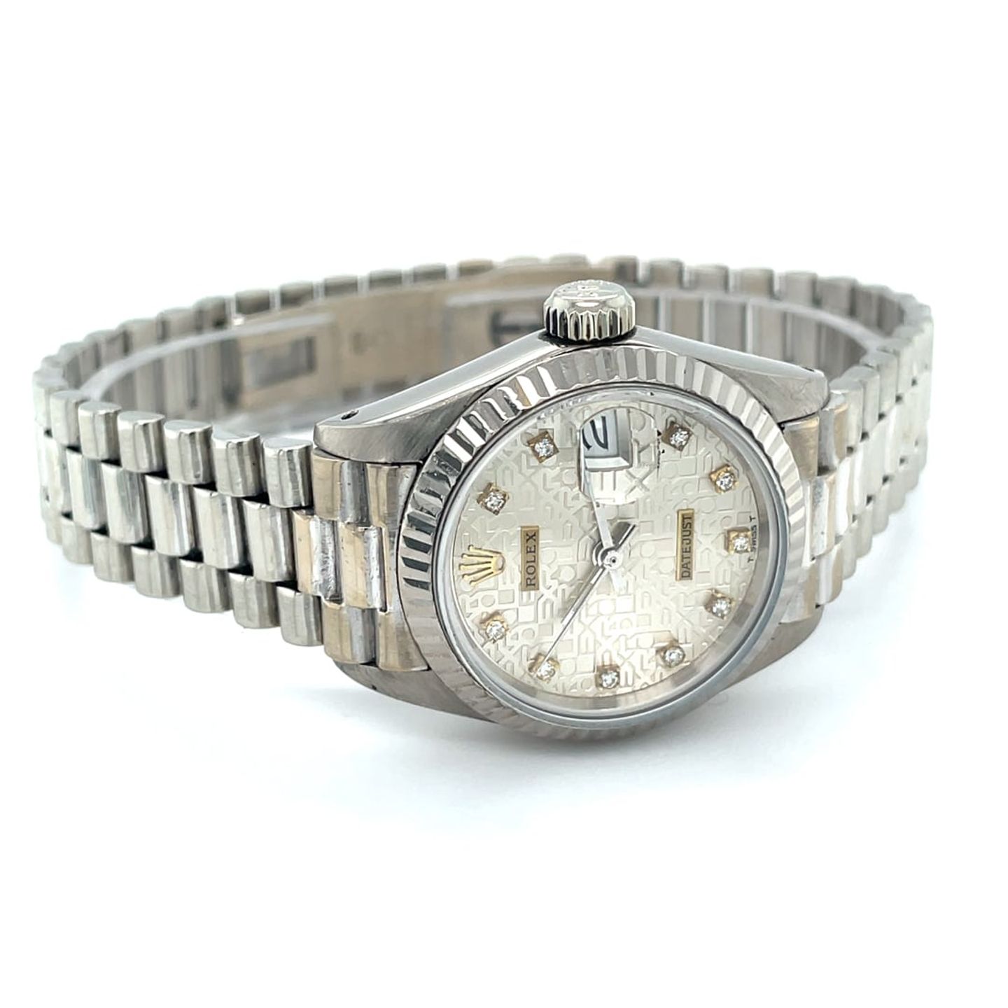 Rolex Lady-Datejust 6917 (1983) - Silver dial 26 mm White Gold case (2/8)