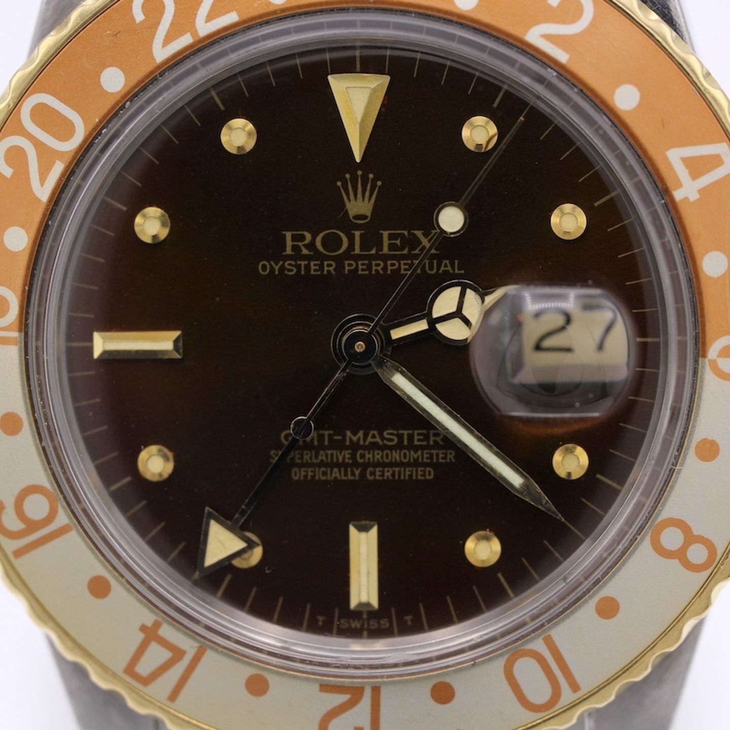 Rolex GMT-Master 16753 (1984) - Brown dial 40 mm Gold/Steel case (2/8)