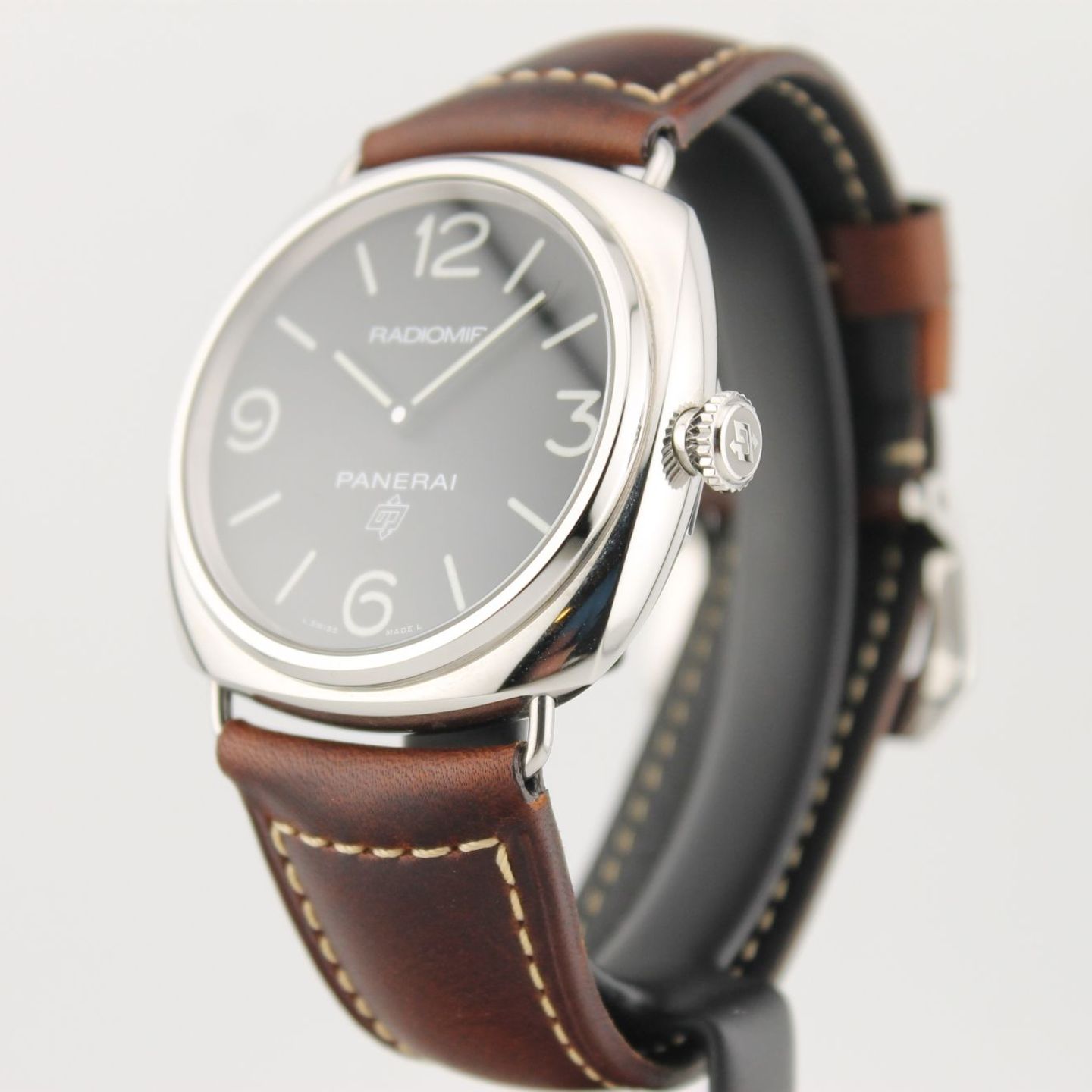 Panerai Radiomir PAM00753 (2021) - Zwart wijzerplaat 45mm Staal (2/8)