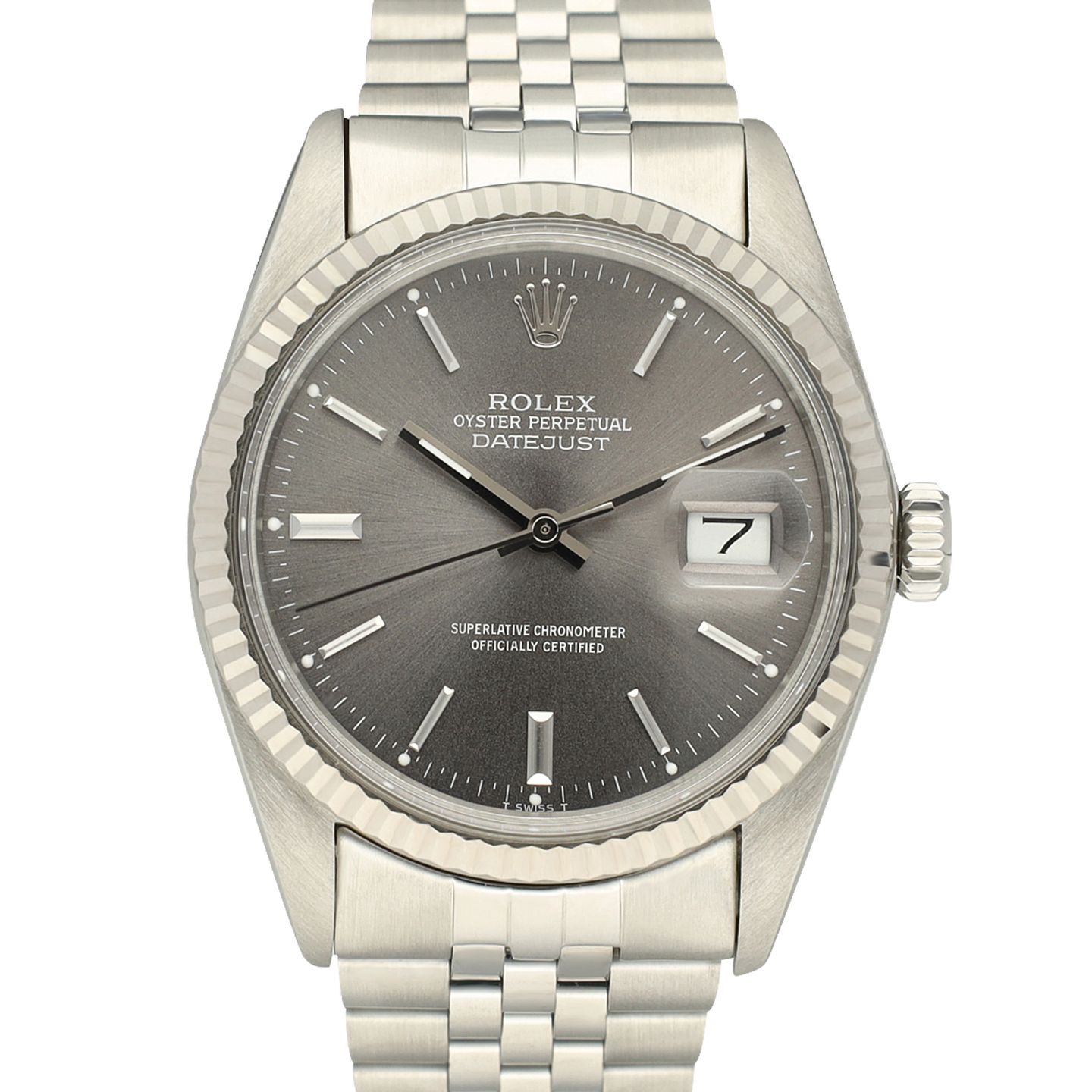 Rolex Datejust 36 16014 (1981) - Grey dial 36 mm Steel case (2/8)