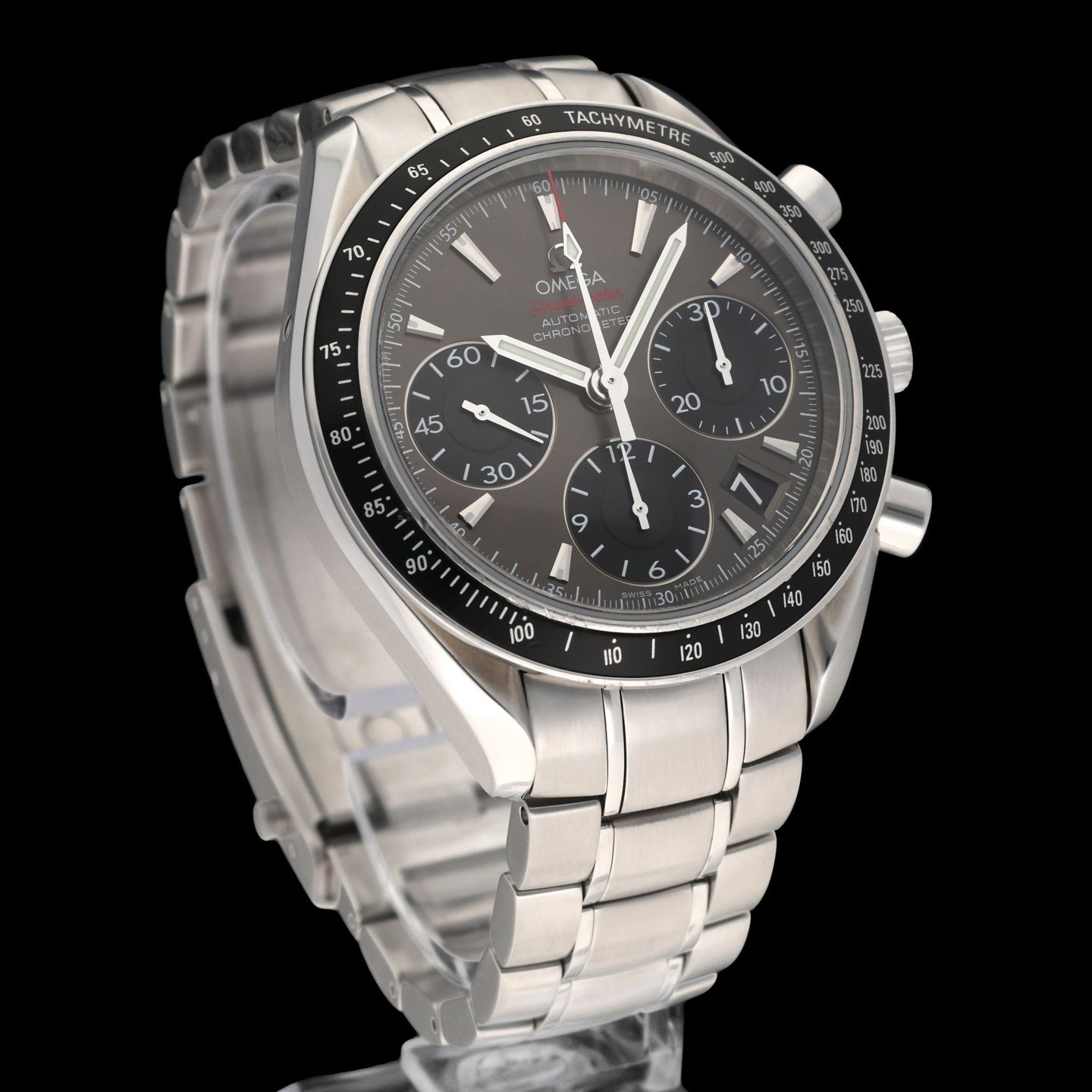 Omega Speedmaster Date 323.30.40.40.06.001 (2009) - Grey dial 40 mm Steel case (4/8)