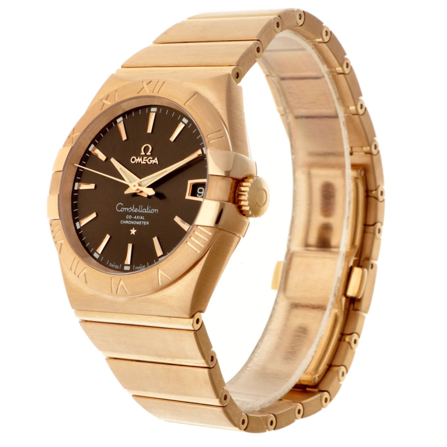 Omega Constellation Men 123.50.38.21.13.001 (2011) - Brown dial 38 mm Red Gold case (2/4)