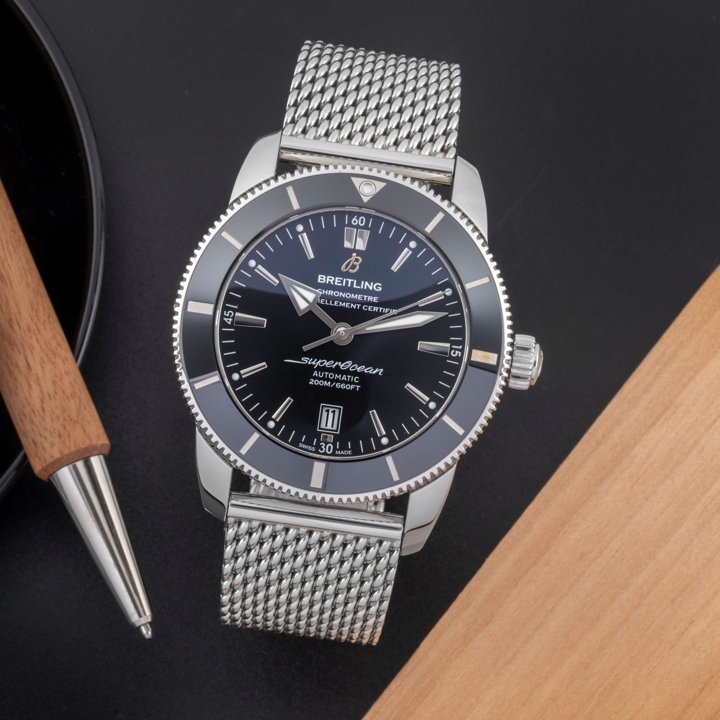 Breitling Superocean Heritage II 46 AB2020121B1A1 (Unknown (random serial)) - Black dial 46 mm Steel case (1/8)