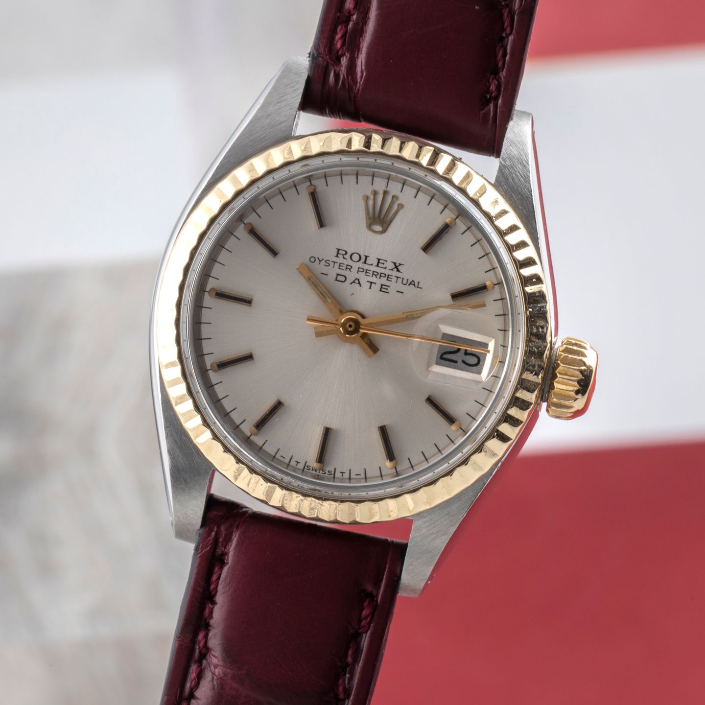 Rolex Lady-Datejust 6917 (Unknown (random serial)) - Silver dial 26 mm Gold/Steel case (3/8)
