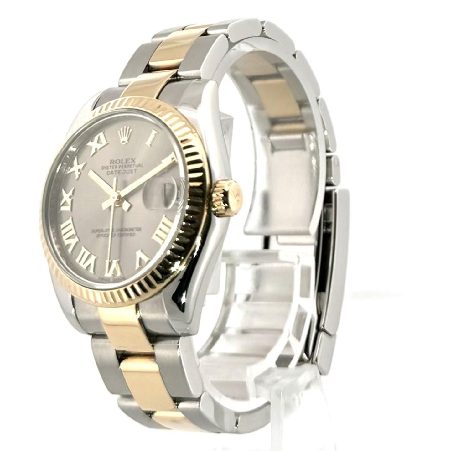 Rolex Lady-Datejust 178273 (2013) - Grey dial 31 mm Gold/Steel case (3/8)