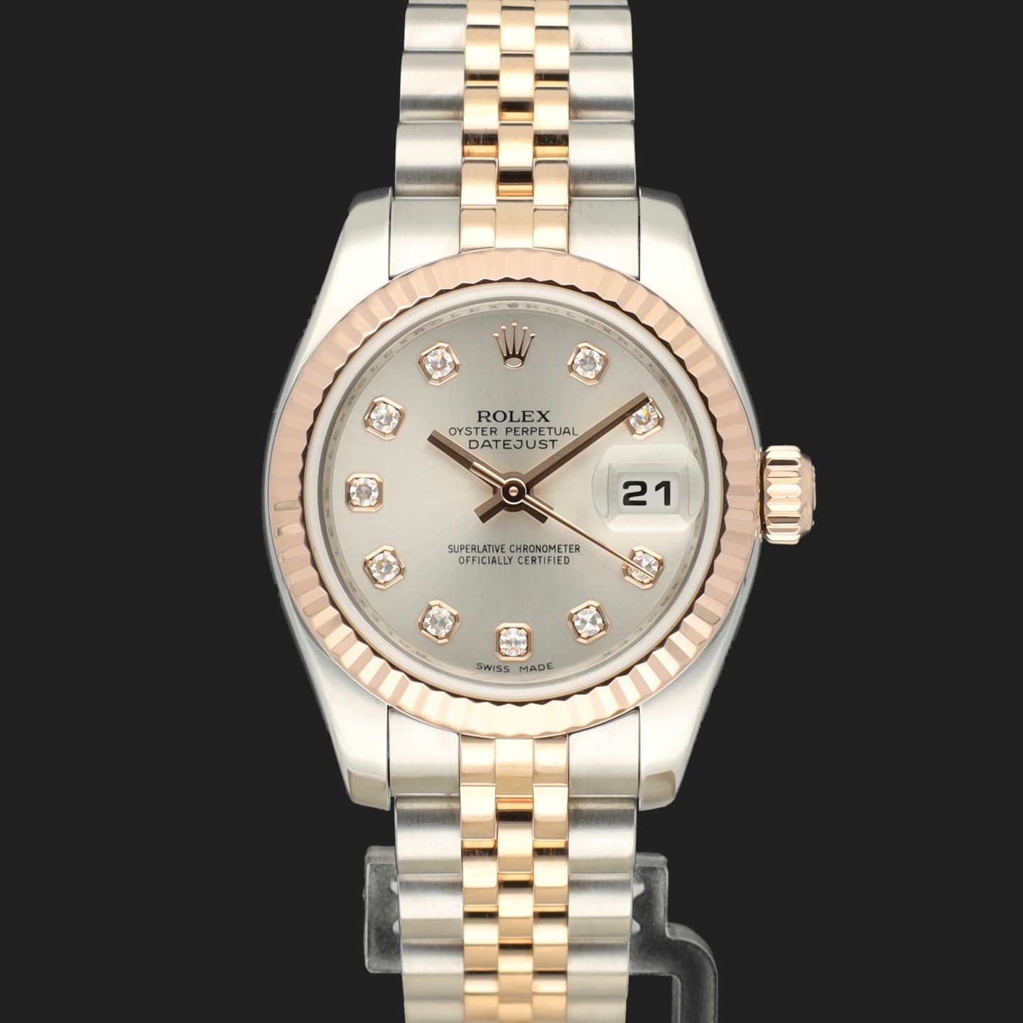 Rolex Lady-Datejust 179171 (2008) - Silver dial 26 mm Gold/Steel case (3/8)