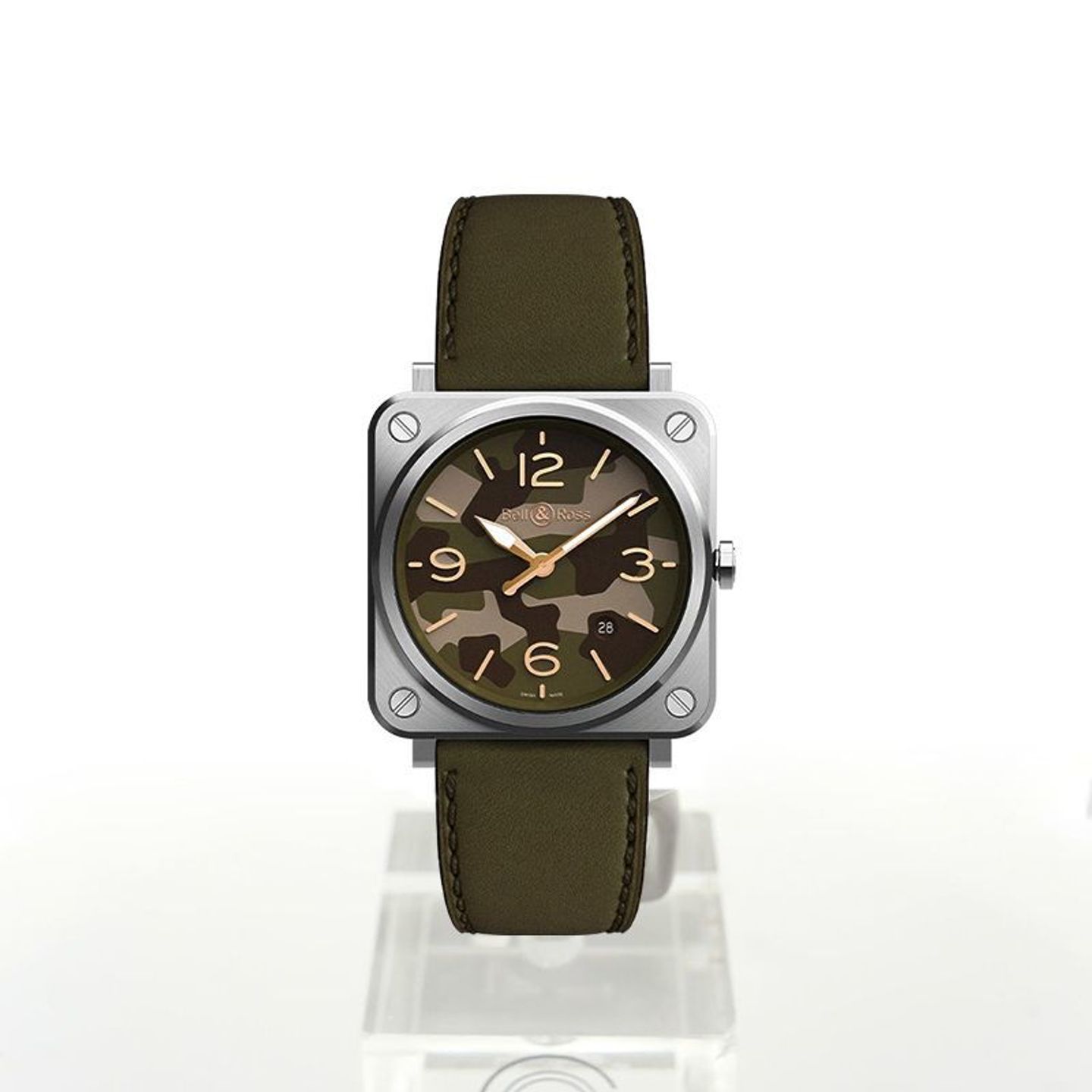 Bell & Ross BR S BRS-CK-ST/SCA (2024) - Groen wijzerplaat 40mm Staal (3/3)