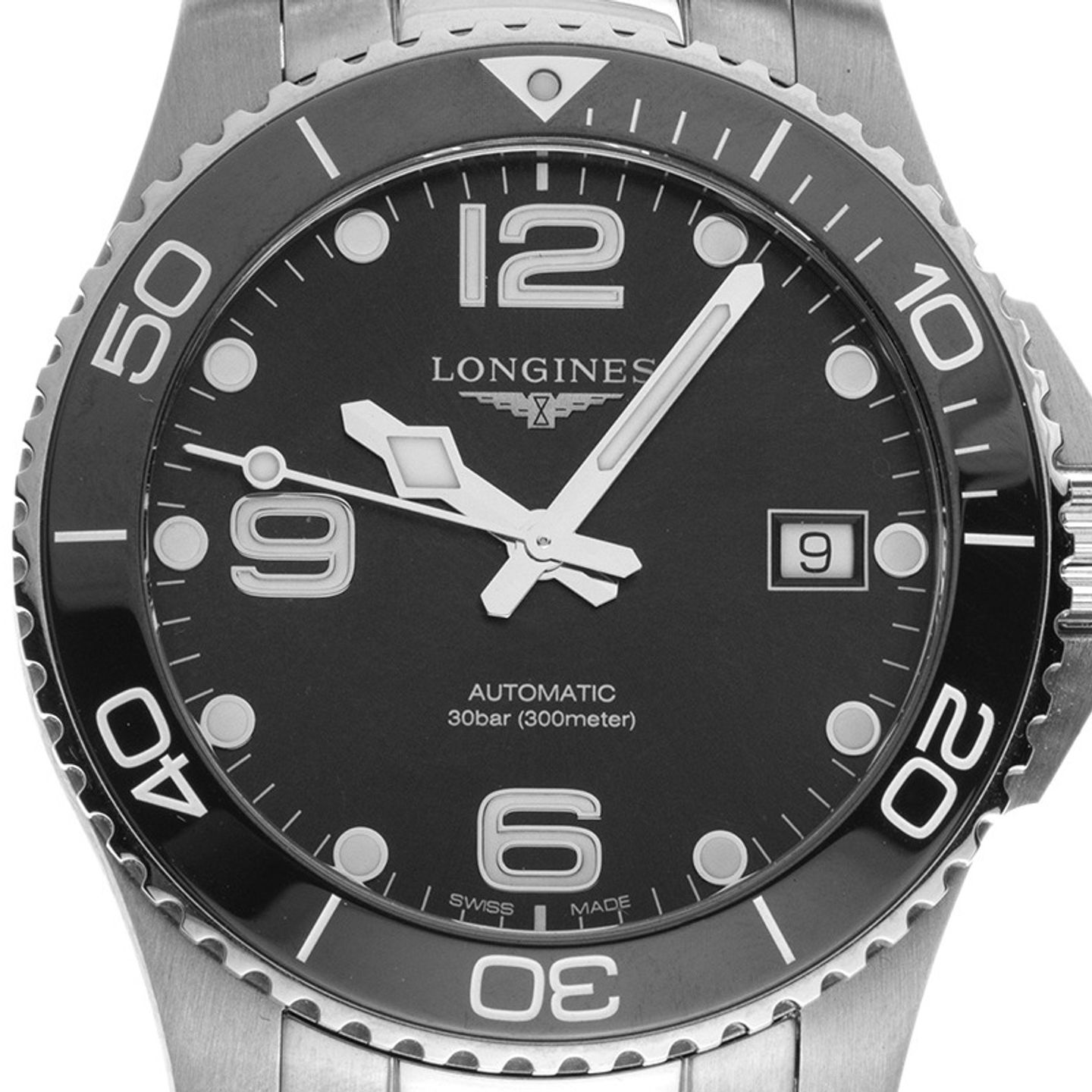 Longines HydroConquest L3.780.4.56.6 (2026) - Black dial 39 mm Steel case (1/8)