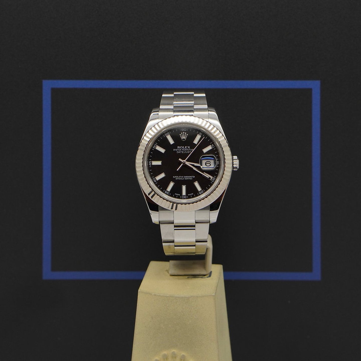 Rolex Datejust II 116334 (2011) - Blue dial 41 mm Steel case (1/8)