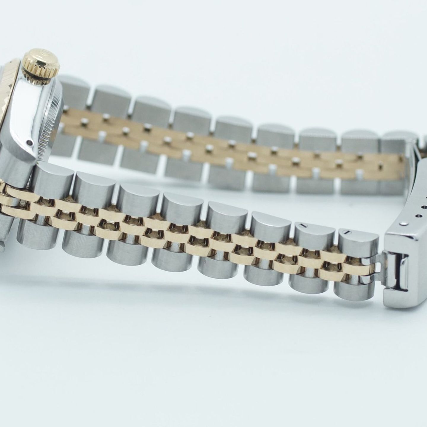 Rolex Lady-Datejust 69173 (1990) - Champagne dial 26 mm Gold/Steel case (5/8)