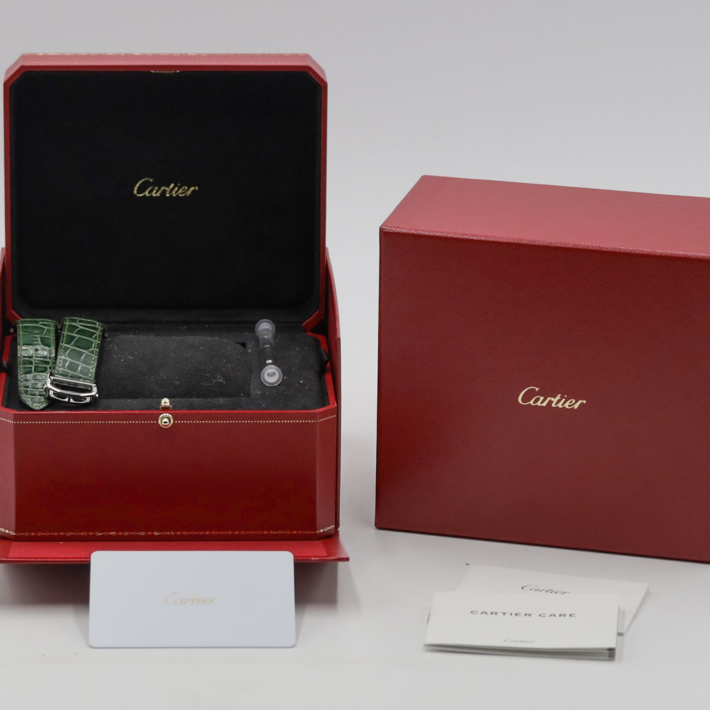 Cartier Santos WSSA0062 (Onbekend (willekeurig serienummer)) - Groen wijzerplaat 40mm Staal (8/8)