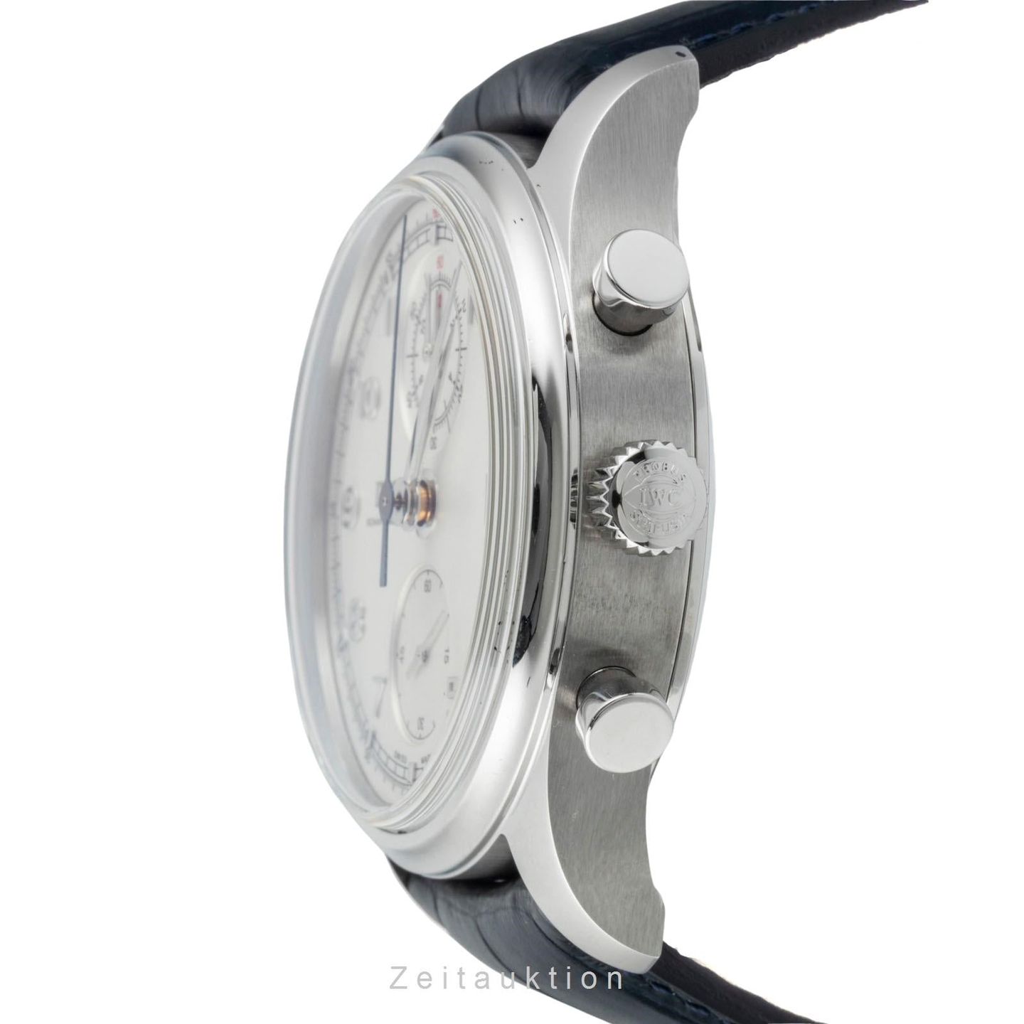 IWC Portuguese Chronograph IW390403 (Unknown (random serial)) - Silver dial 42 mm Steel case (5/8)