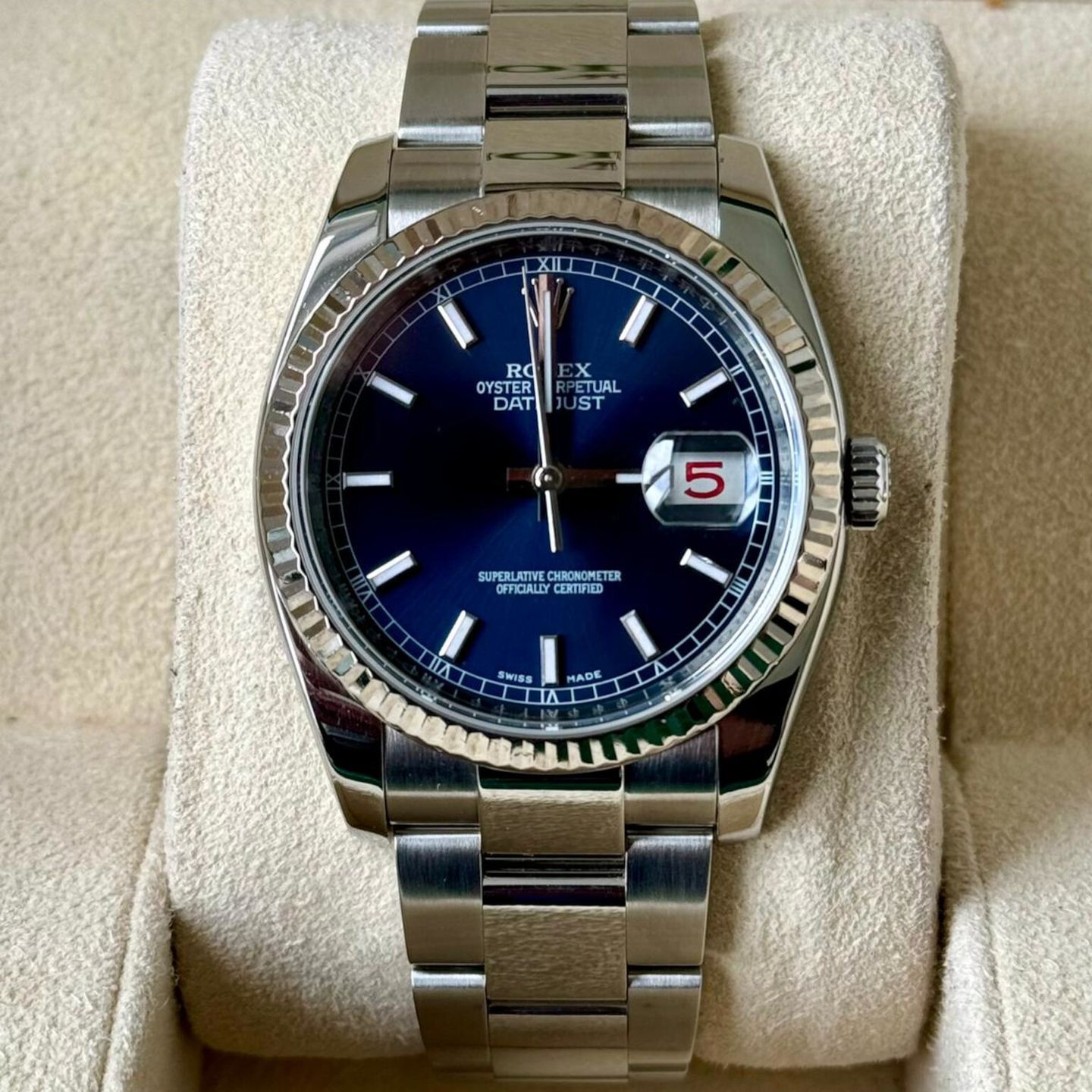 Rolex Datejust 36 116234 (2010) - Blue dial 36 mm Steel case (2/7)