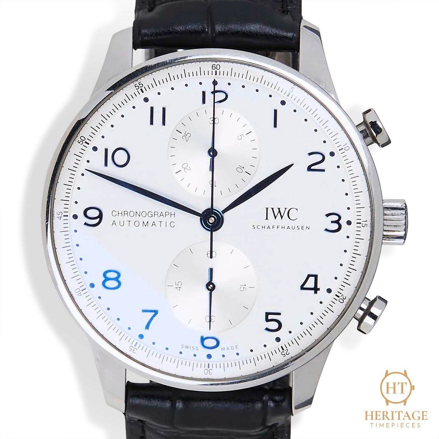 IWC Portuguese Chronograph IW371605 (2020) - Silver dial 41 mm Steel case (6/8)