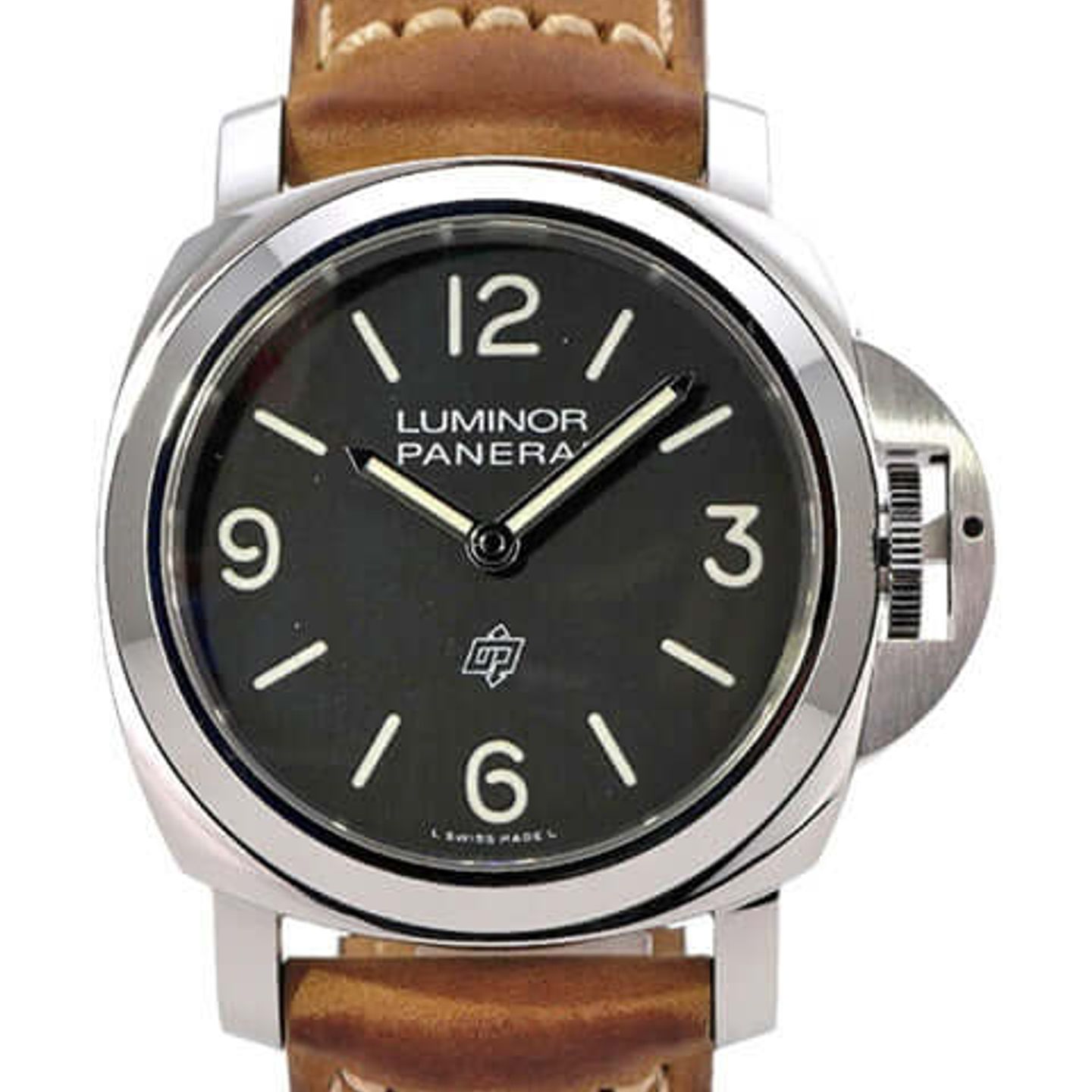 Panerai Luminor Base Logo PAM01086 (2021) - Zwart wijzerplaat 44mm Staal (1/8)