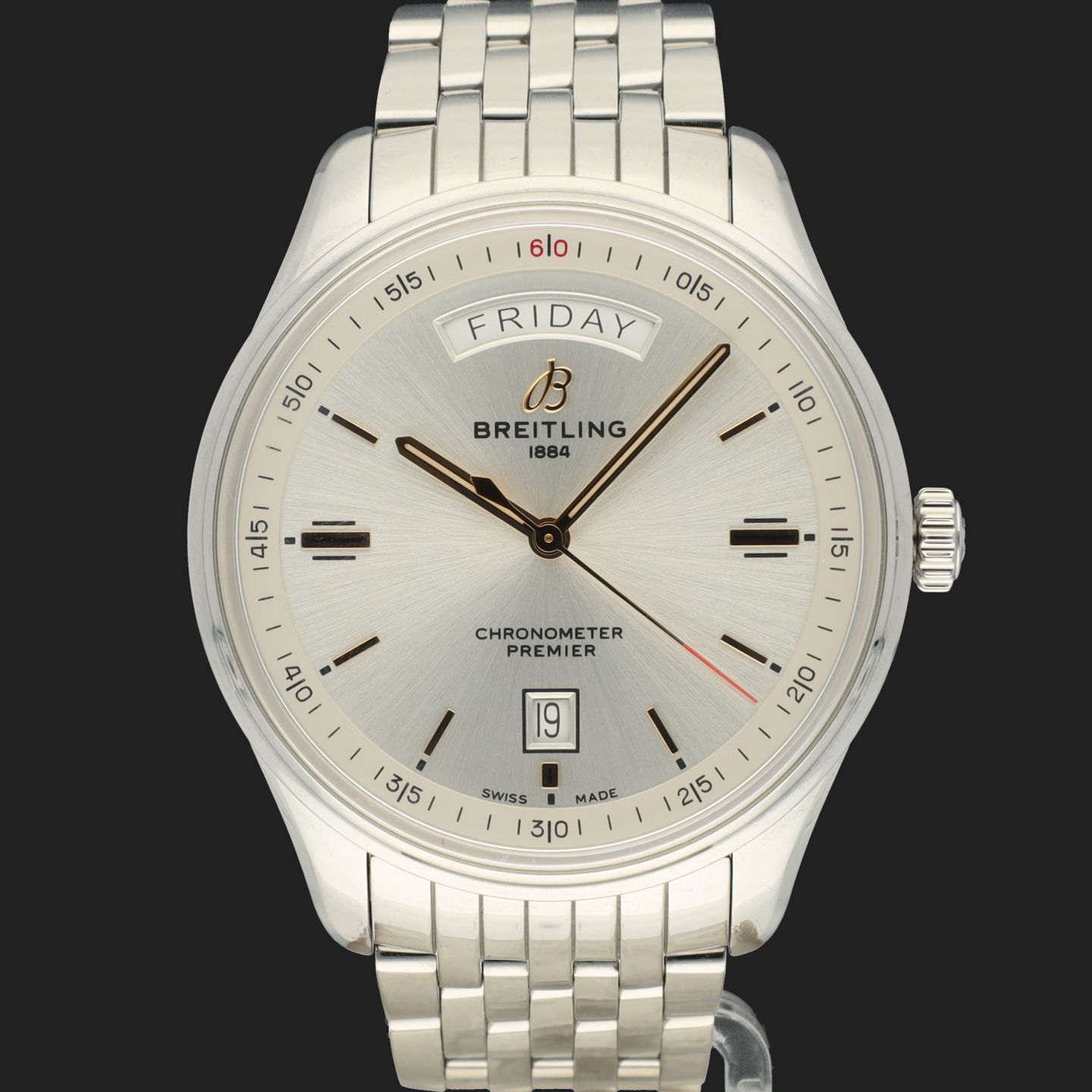 Breitling Premier Automatic 40 A45340211G1A1 (2023) - Zilver wijzerplaat 40mm Staal (3/8)