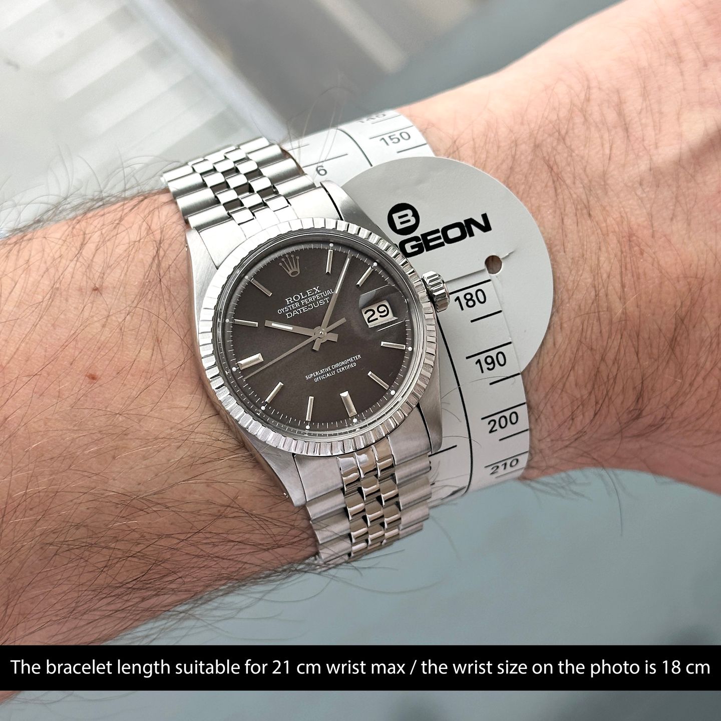 Rolex Datejust 1603 (1974) - Grey dial 36 mm Steel case (2/8)