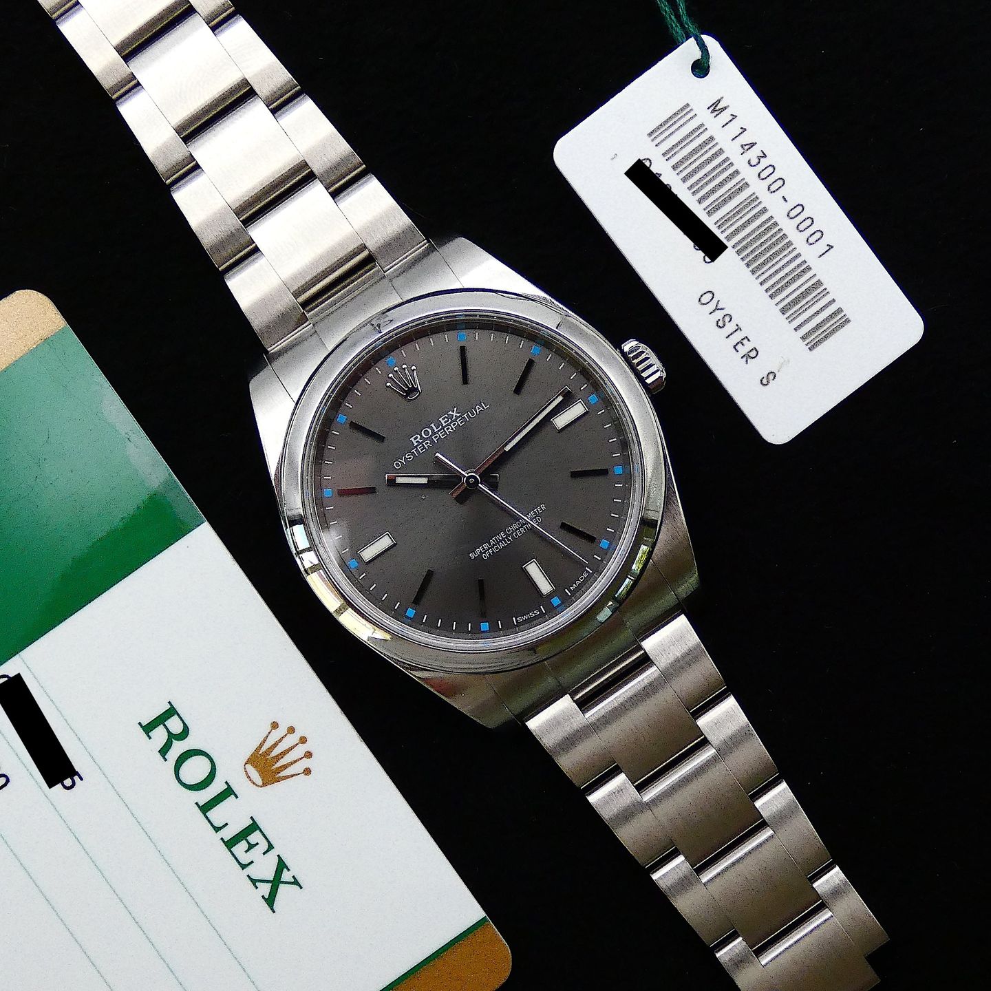 Rolex Oyster Perpetual 39 114300 (2016) - Grijs wijzerplaat 39mm Staal (3/3)