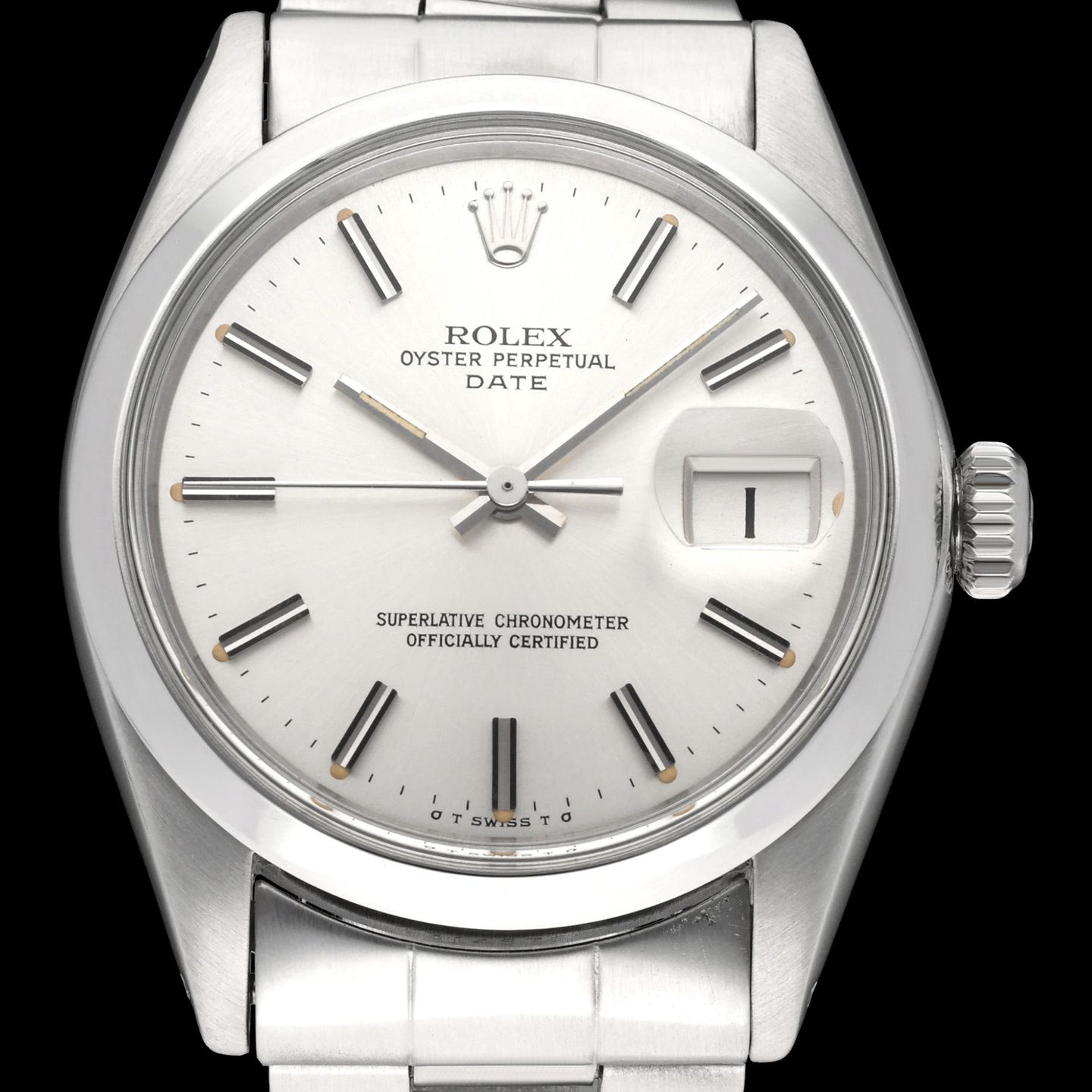 Rolex Oyster Perpetual Date 1500 (1972) - Silver dial 34 mm Steel case (1/7)