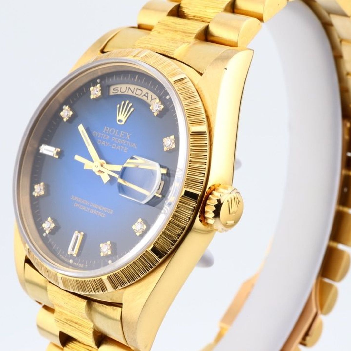 Rolex Day-Date 36 18248 (1993) - Blauw wijzerplaat 36mm Geelgoud (3/8)