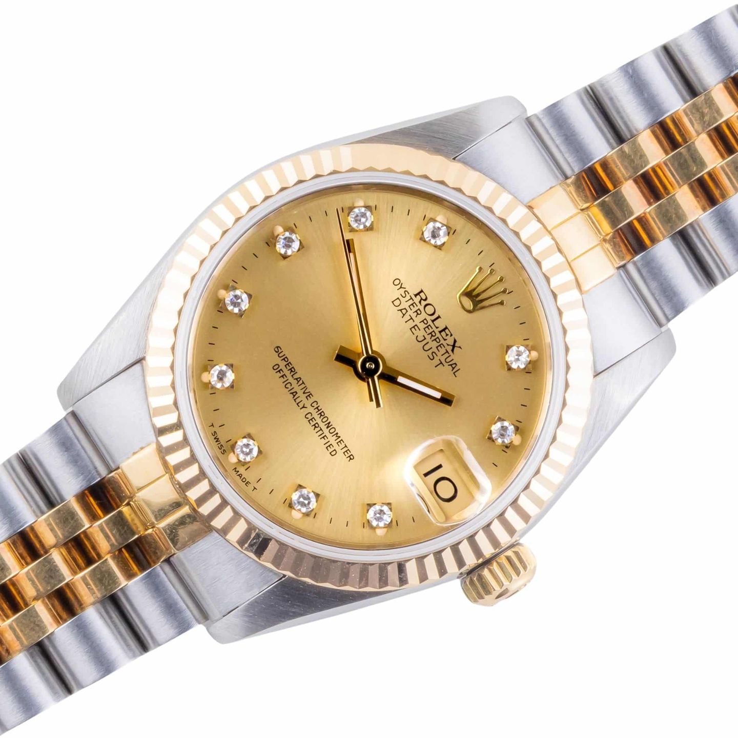 Rolex Datejust 31 68273 (1988) - Champagne dial 31 mm Gold/Steel case (1/8)