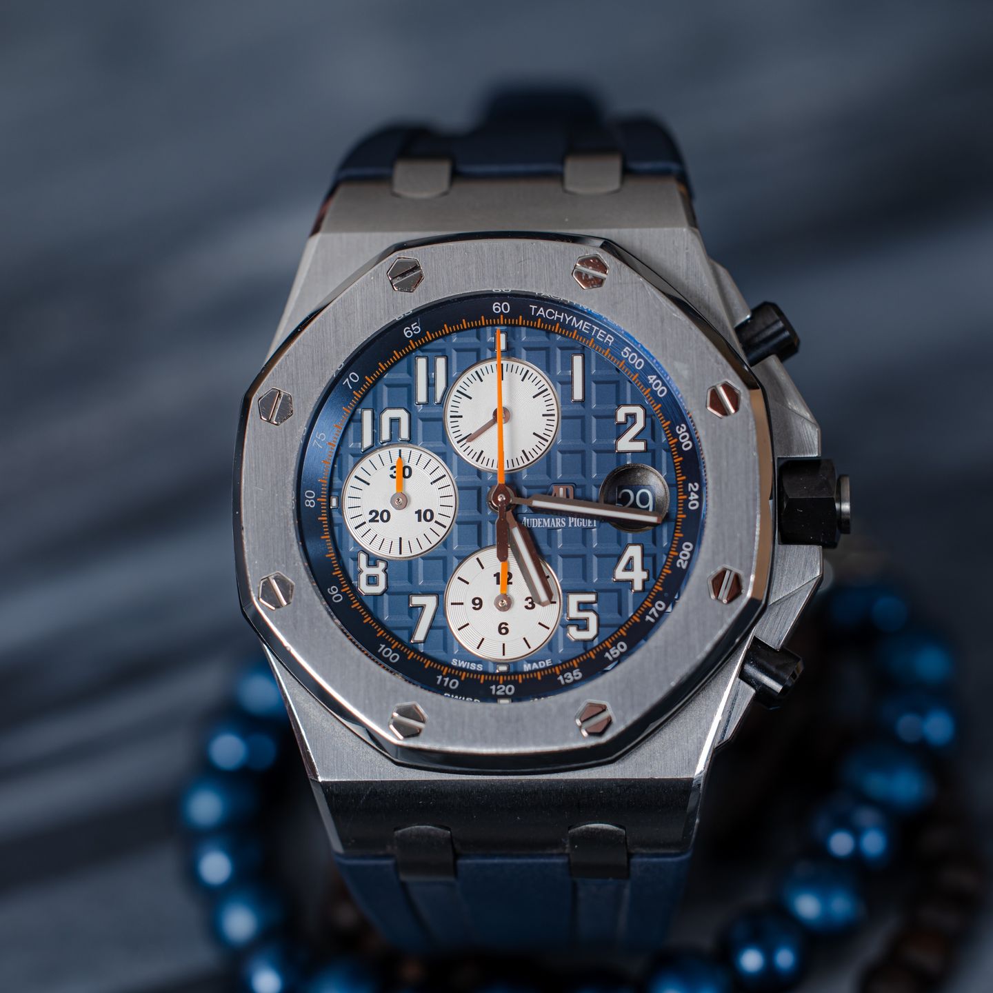 Audemars Piguet Royal Oak Offshore Chronograph 26470ST.OO.A027CA.01 (Unknown (random serial)) - Blue dial 42 mm Steel case (1/5)