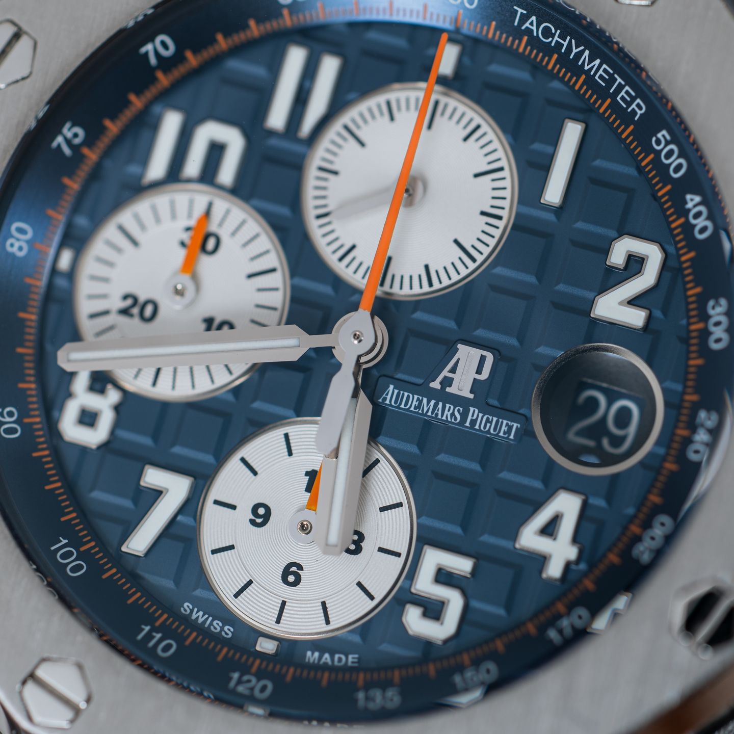 Audemars Piguet Royal Oak Offshore Chronograph 26470ST.OO.A027CA.01 (Unknown (random serial)) - Blue dial 42 mm Steel case (4/5)