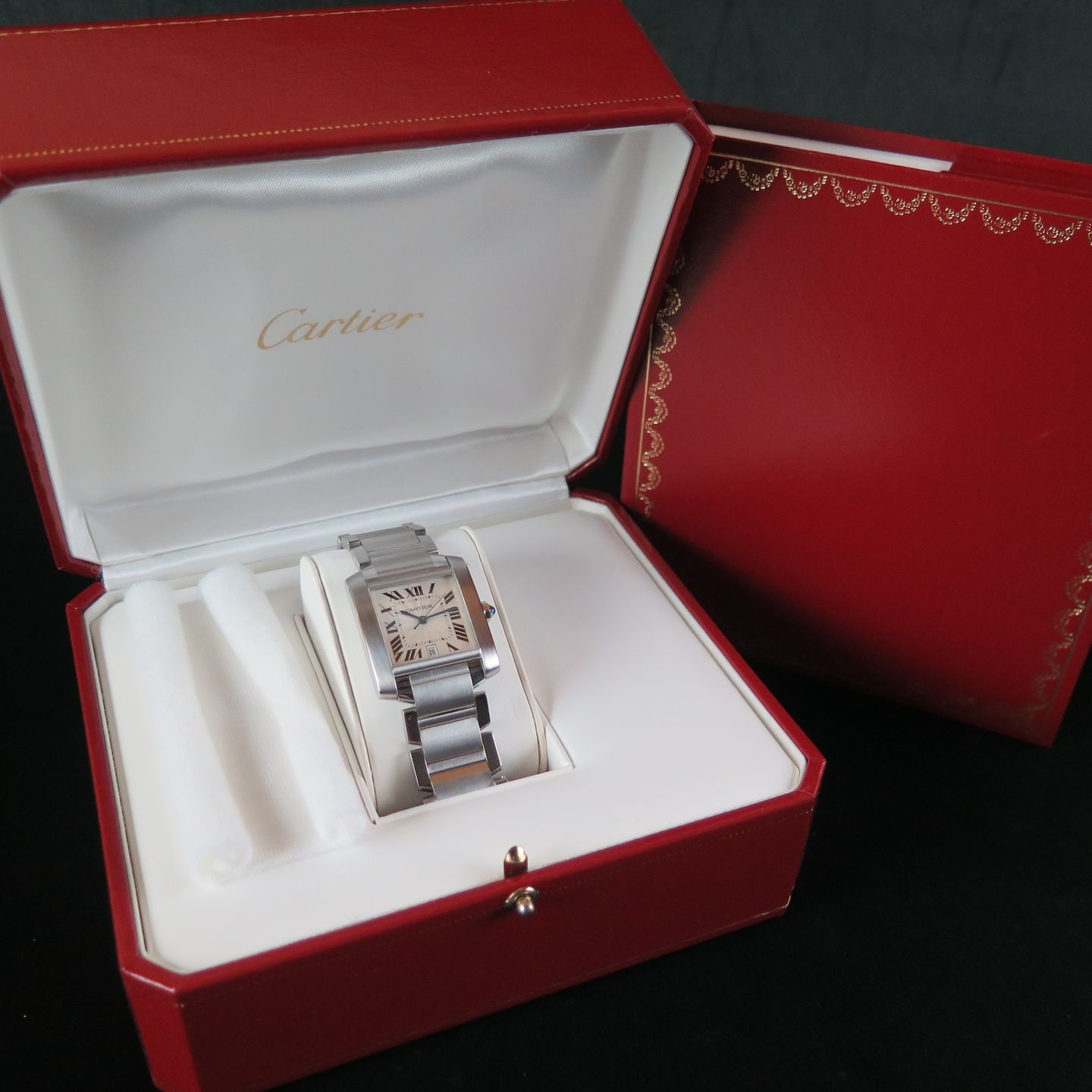 Cartier Tank Française 2302 (2003) - 28 mm Steel case (8/8)