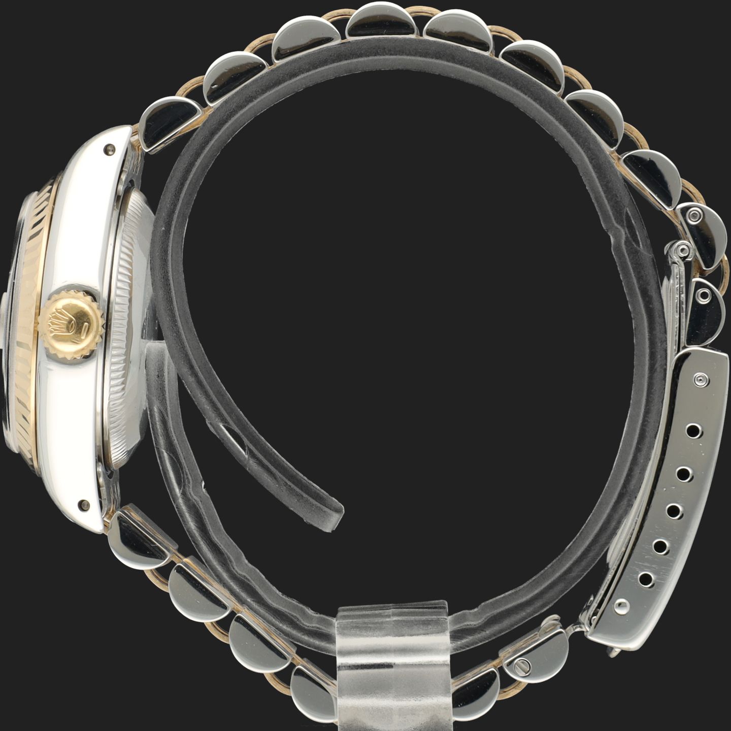 Rolex Lady-Datejust 69173 (1987) - Champagne dial 26 mm Gold/Steel case (7/8)