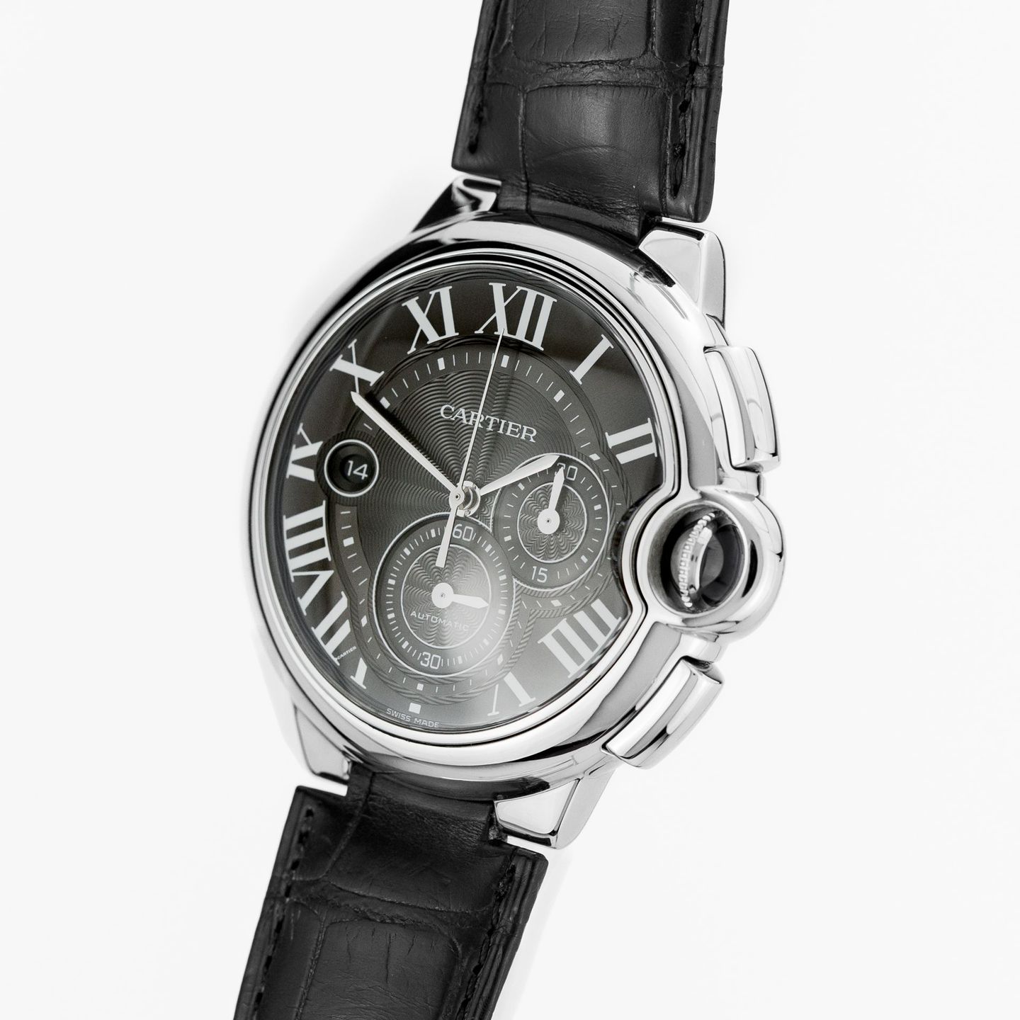 Cartier Ballon Bleu 44mm W6920052 (2023) - Zwart wijzerplaat 44mm Staal (3/7)