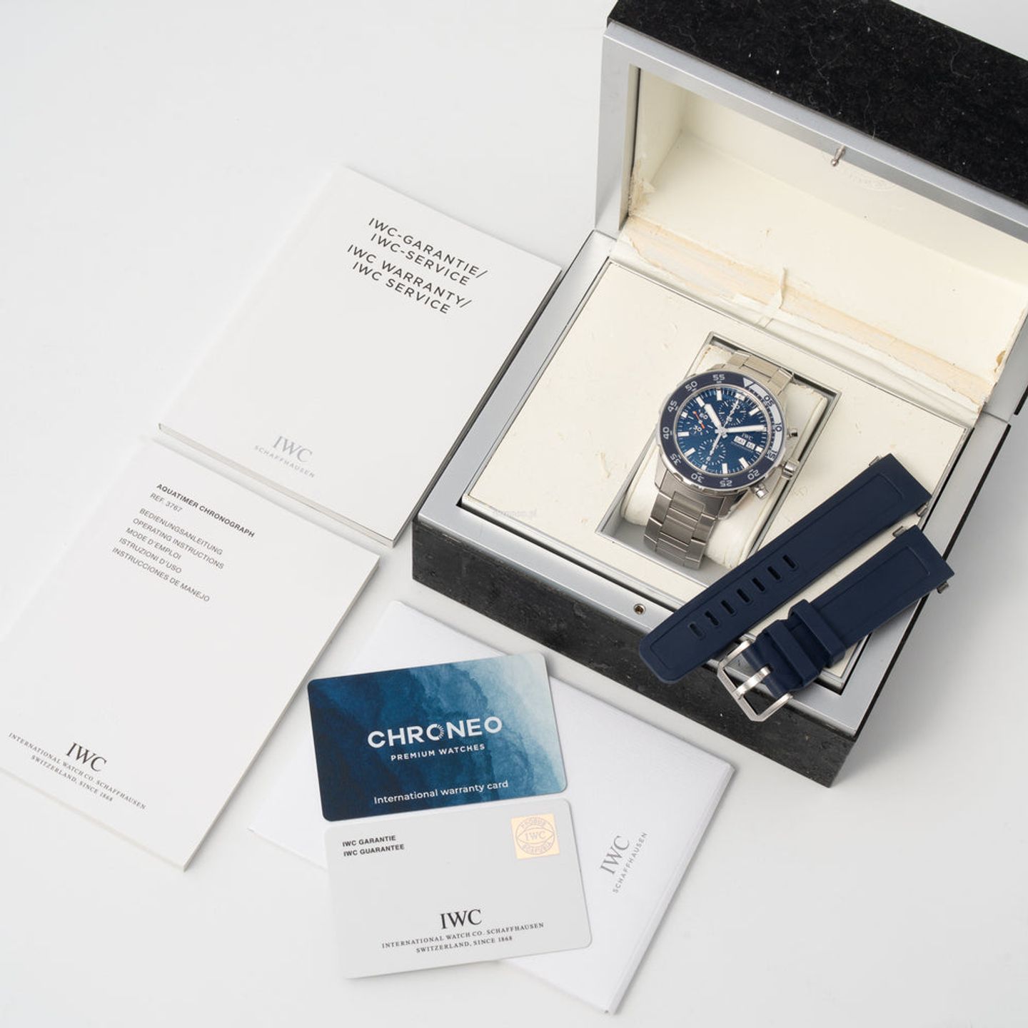 IWC Aquatimer Chronograph IW376710 (Unknown (random serial)) - Blue dial 44 mm Steel case (8/8)