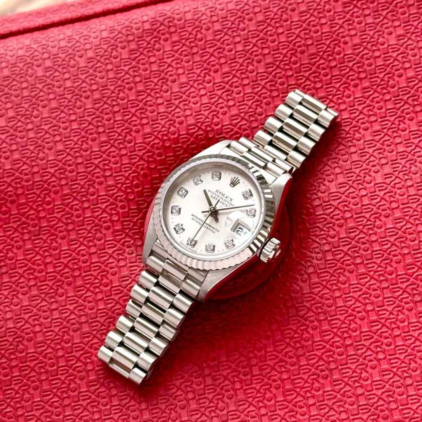 Rolex Lady-Datejust 79179 (1999) - Silver dial 26 mm White Gold case (5/8)
