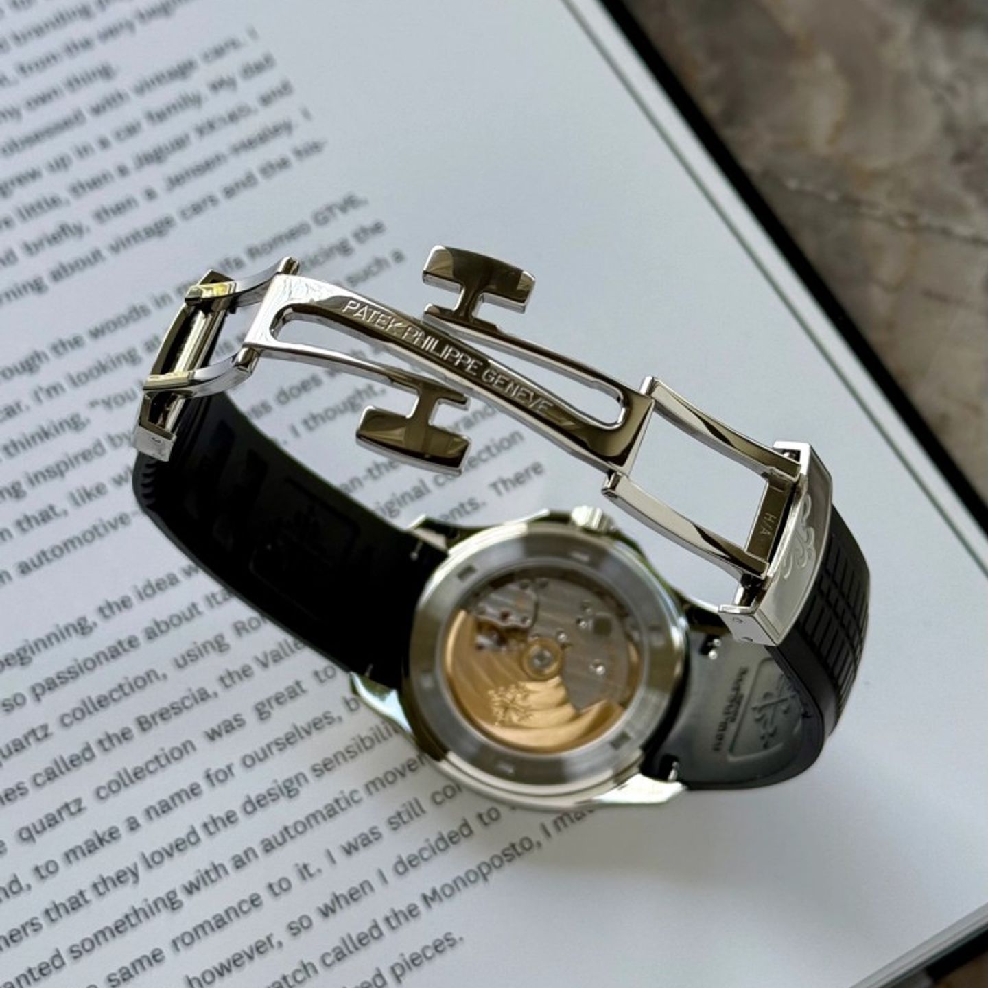 Patek Philippe Aquanaut 5165 (2008) - Black dial 39 mm Steel case (13/16)