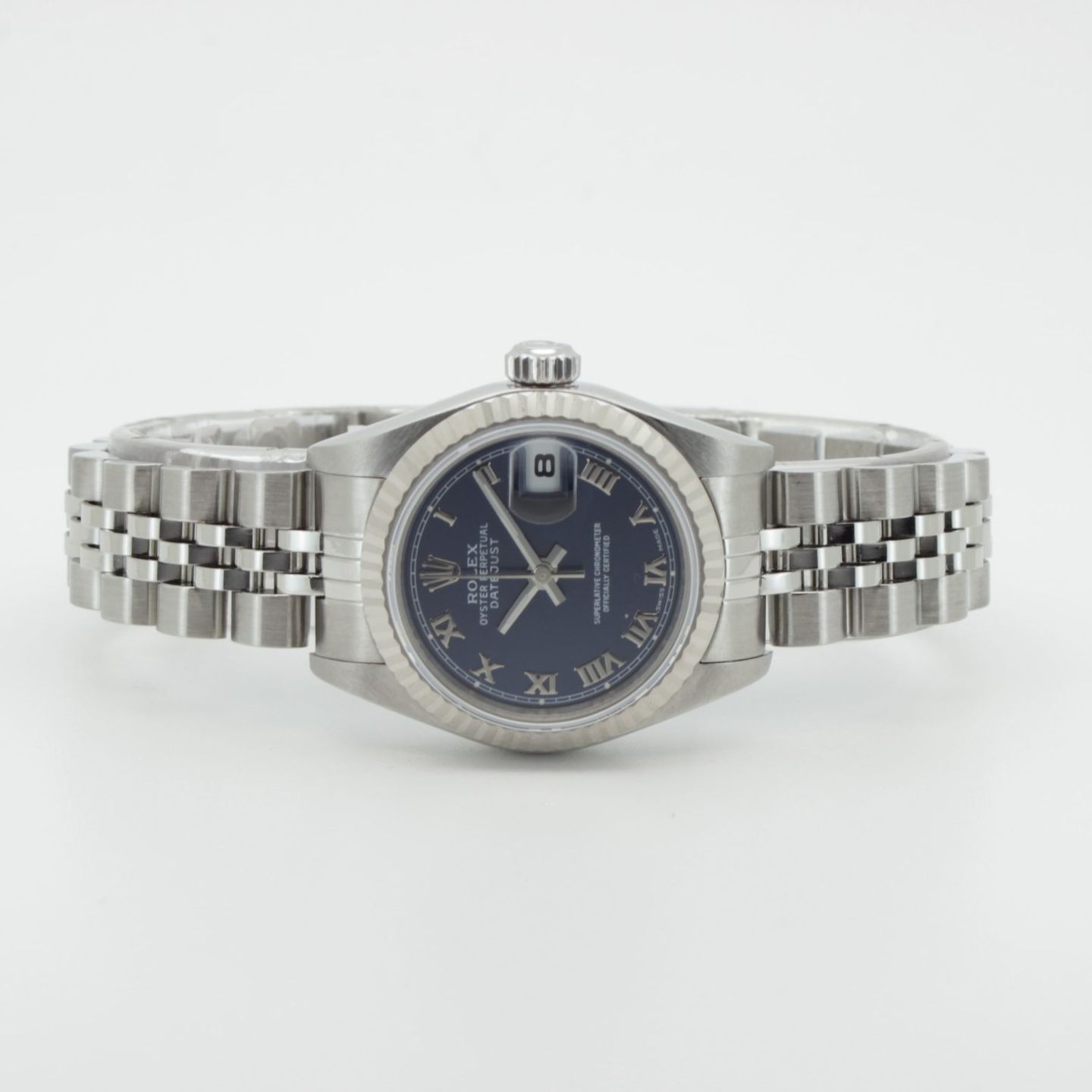 Rolex Lady-Datejust 79174 (2001) - Blauw wijzerplaat 26mm Staal (3/8)